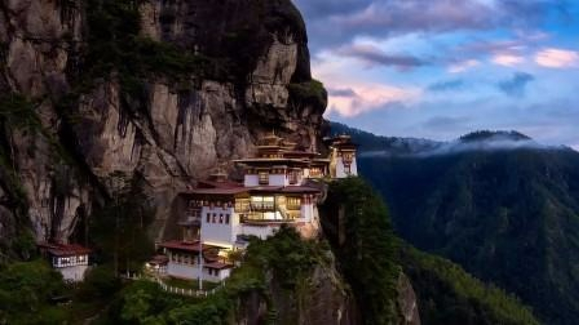 White and Brown Concrete Building on Top of Mountain. Wallpaper in 1920x1080 Resolution