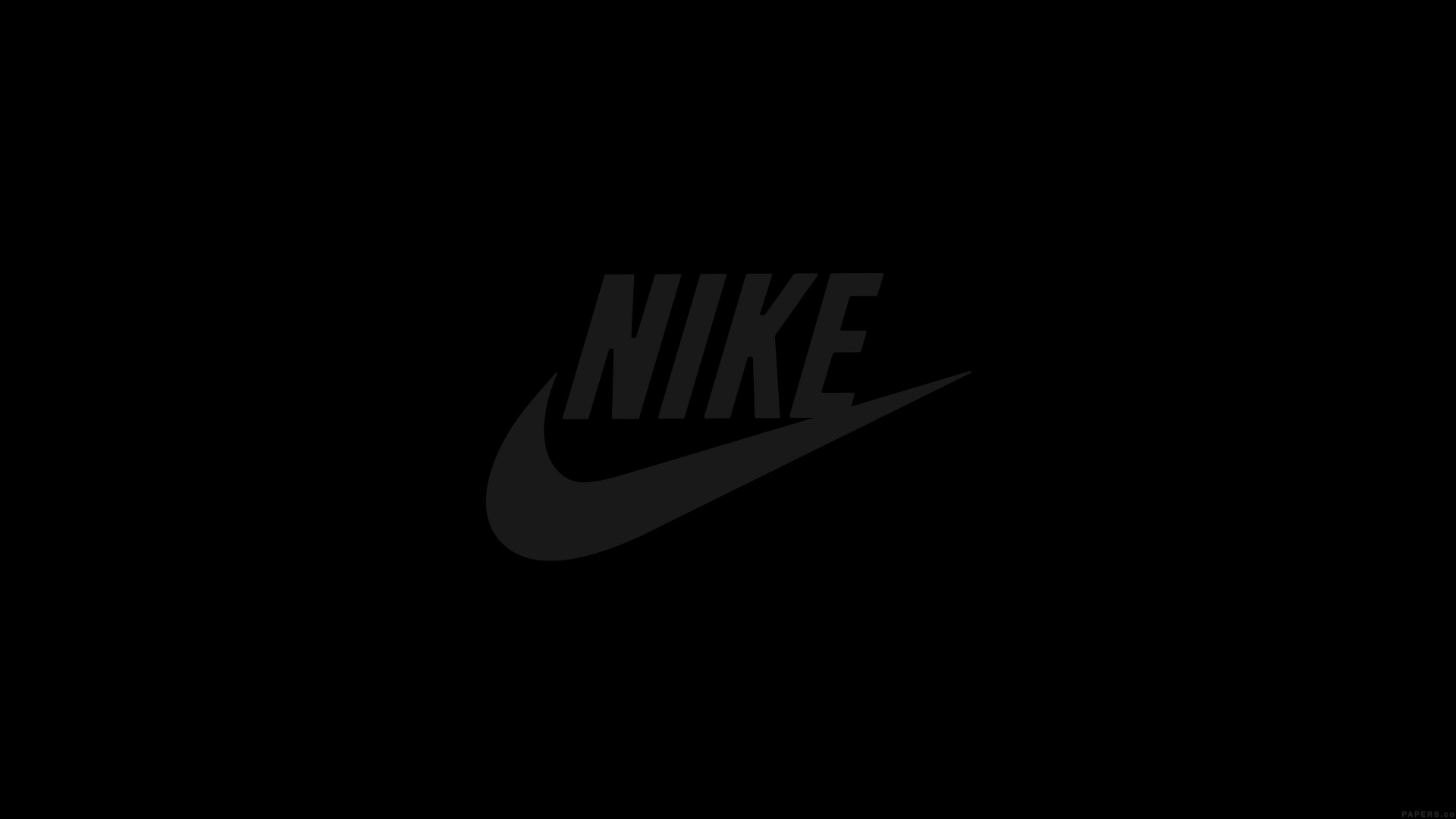 Nike, Swoosh, Noir, Texte, Logo. Wallpaper in 1920x1080 Resolution