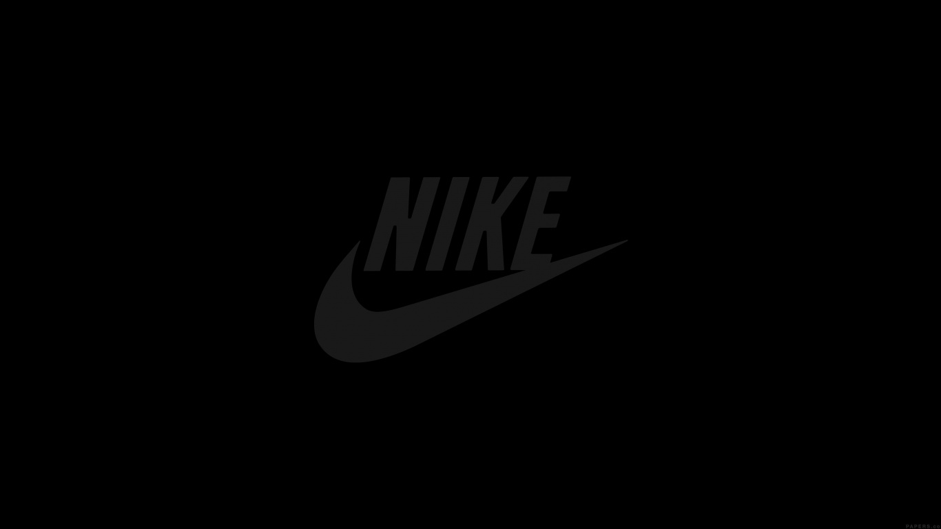 Nike, Swoosh, Schwarz, Text, Firmenzeichen. Wallpaper in 1366x768 Resolution