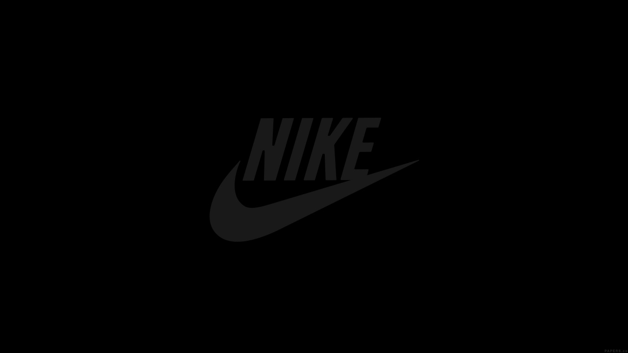 Nike, Swoosh, Black, Text, Logo. Wallpaper in 1280x720 Resolution