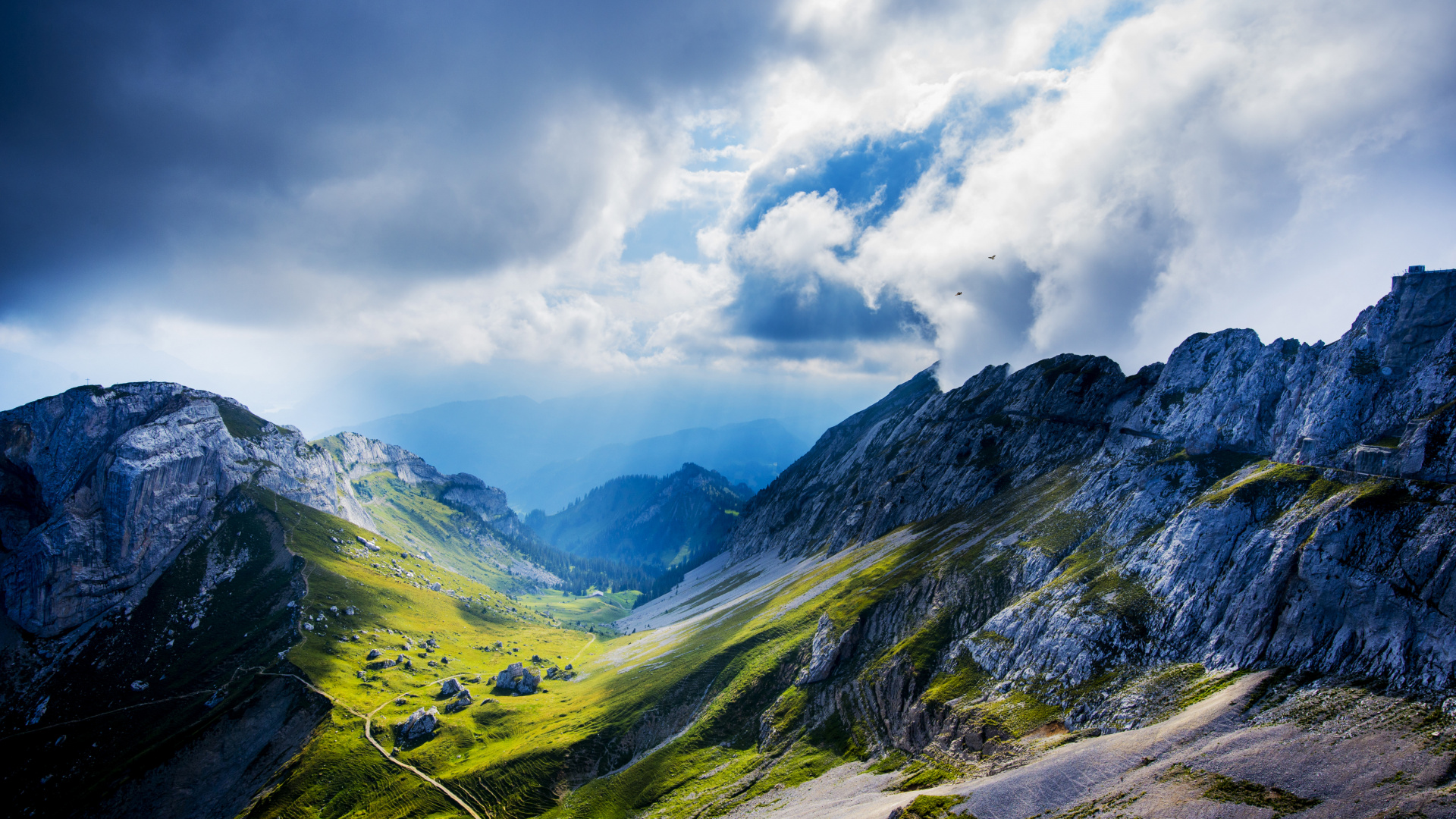 Mont Pilatus, Paysage Naturel, Pente, Terrain, Prairie. Wallpaper in 1920x1080 Resolution