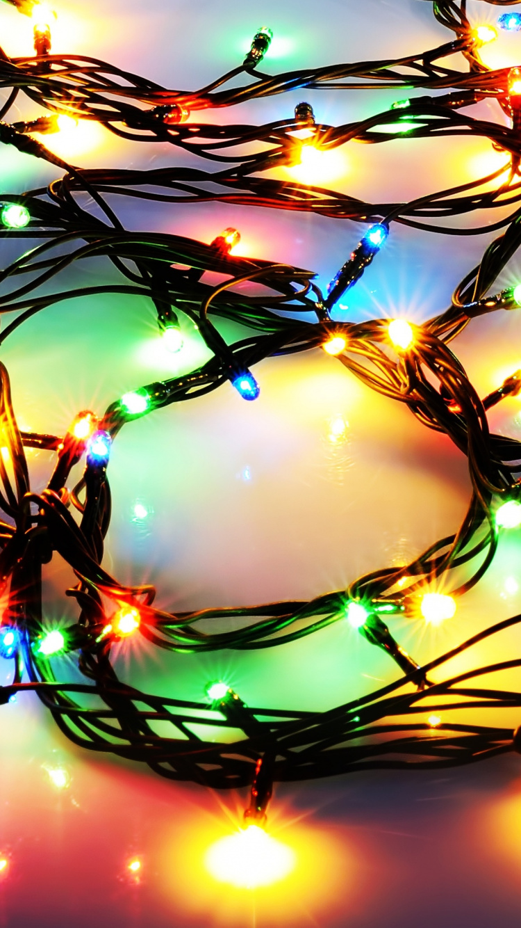 Luces de Navidad, El Día De Navidad, Luz, Sucursal, Navidad. Wallpaper in 750x1334 Resolution