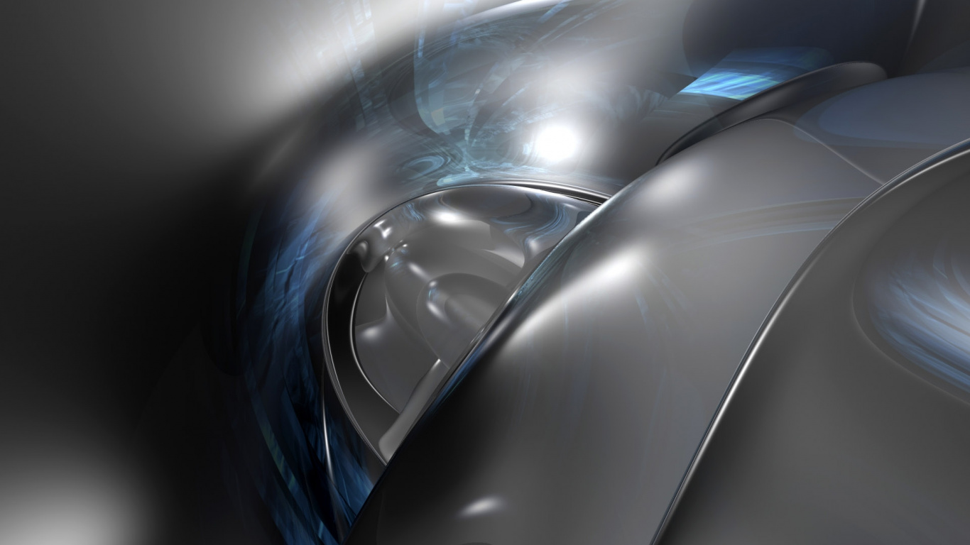 Peinture Abstraite Blanche et Bleue. Wallpaper in 1366x768 Resolution