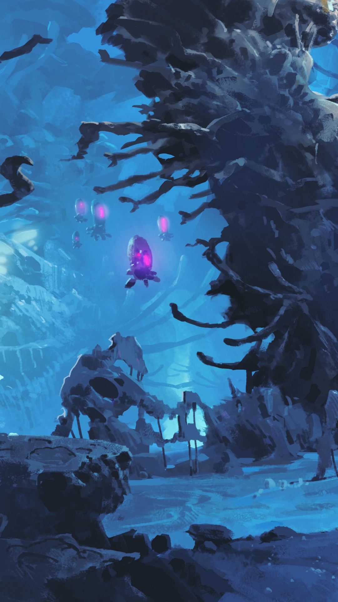 Underwater, Digital Art, Art, Water, World. Wallpaper in 1080x1920 Resolution