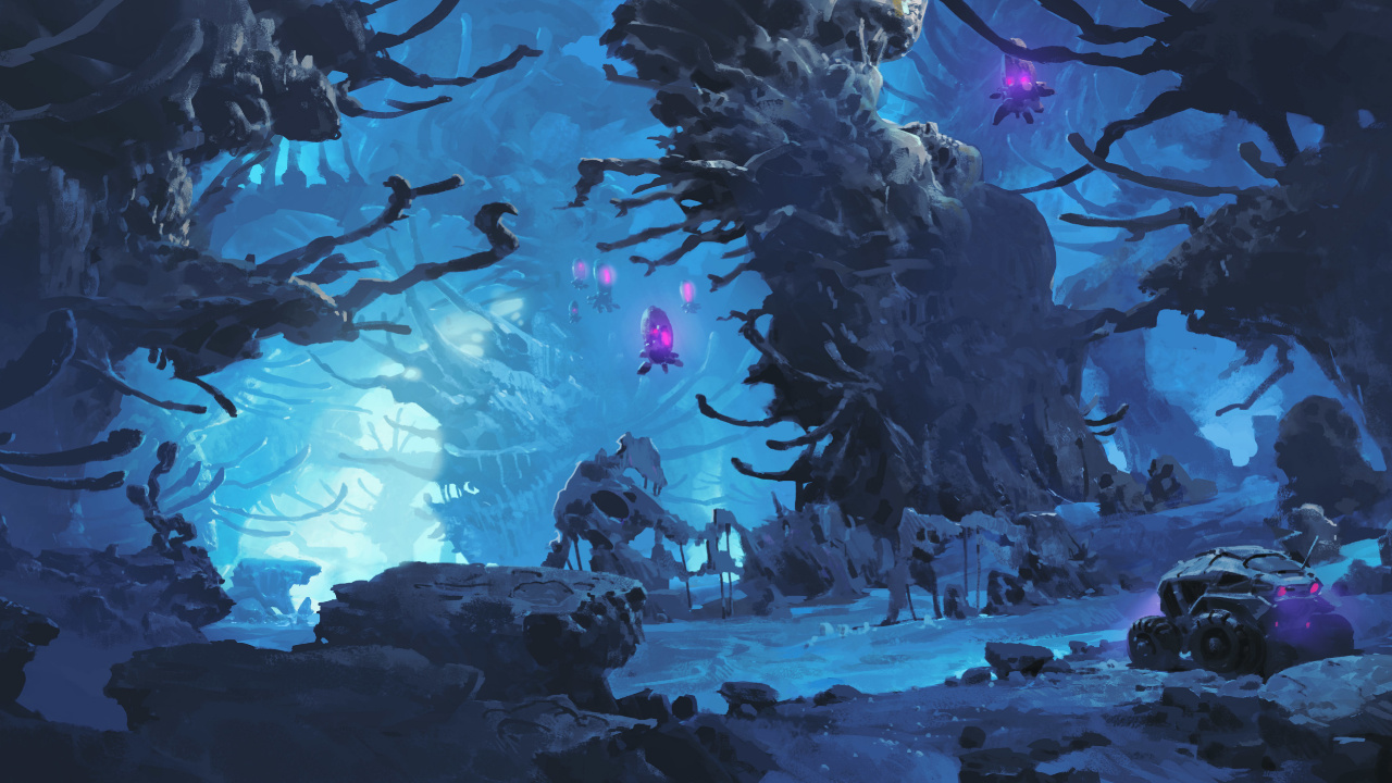 Unterwasser, Digitale Kunst, Kunst, Wasser, Azure. Wallpaper in 1280x720 Resolution