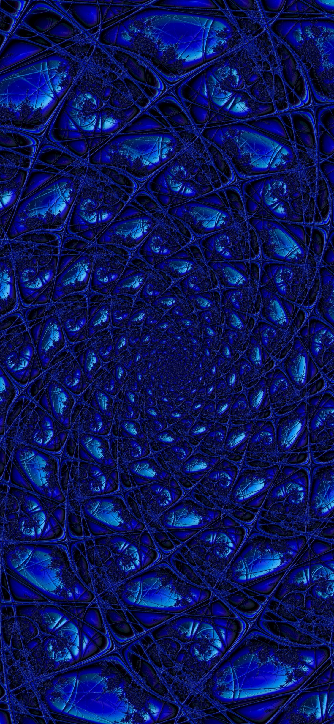 Blaue Und Weiße Abstrakte Malerei. Wallpaper in 1125x2436 Resolution