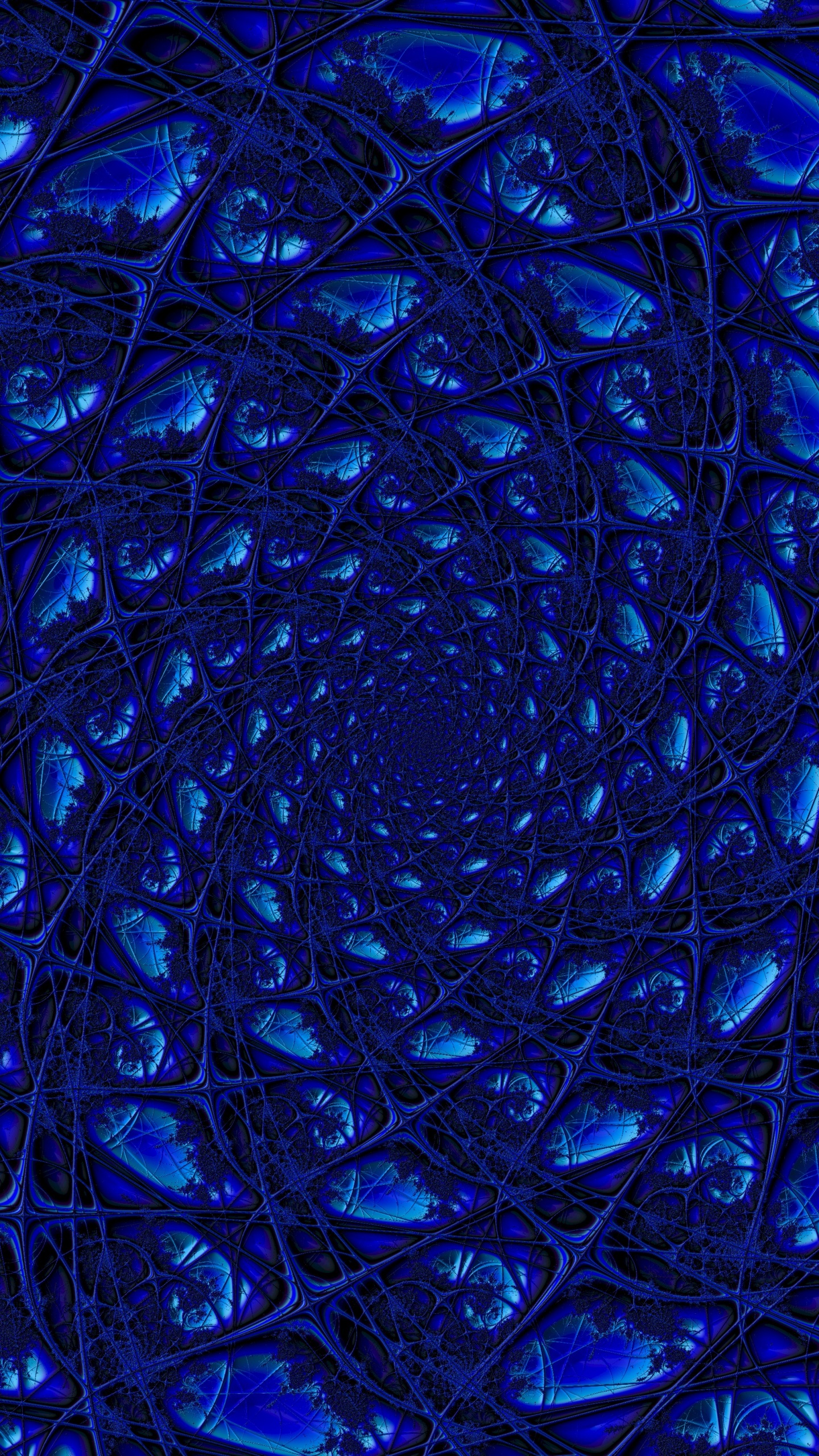 Blaue Und Weiße Abstrakte Malerei. Wallpaper in 1440x2560 Resolution