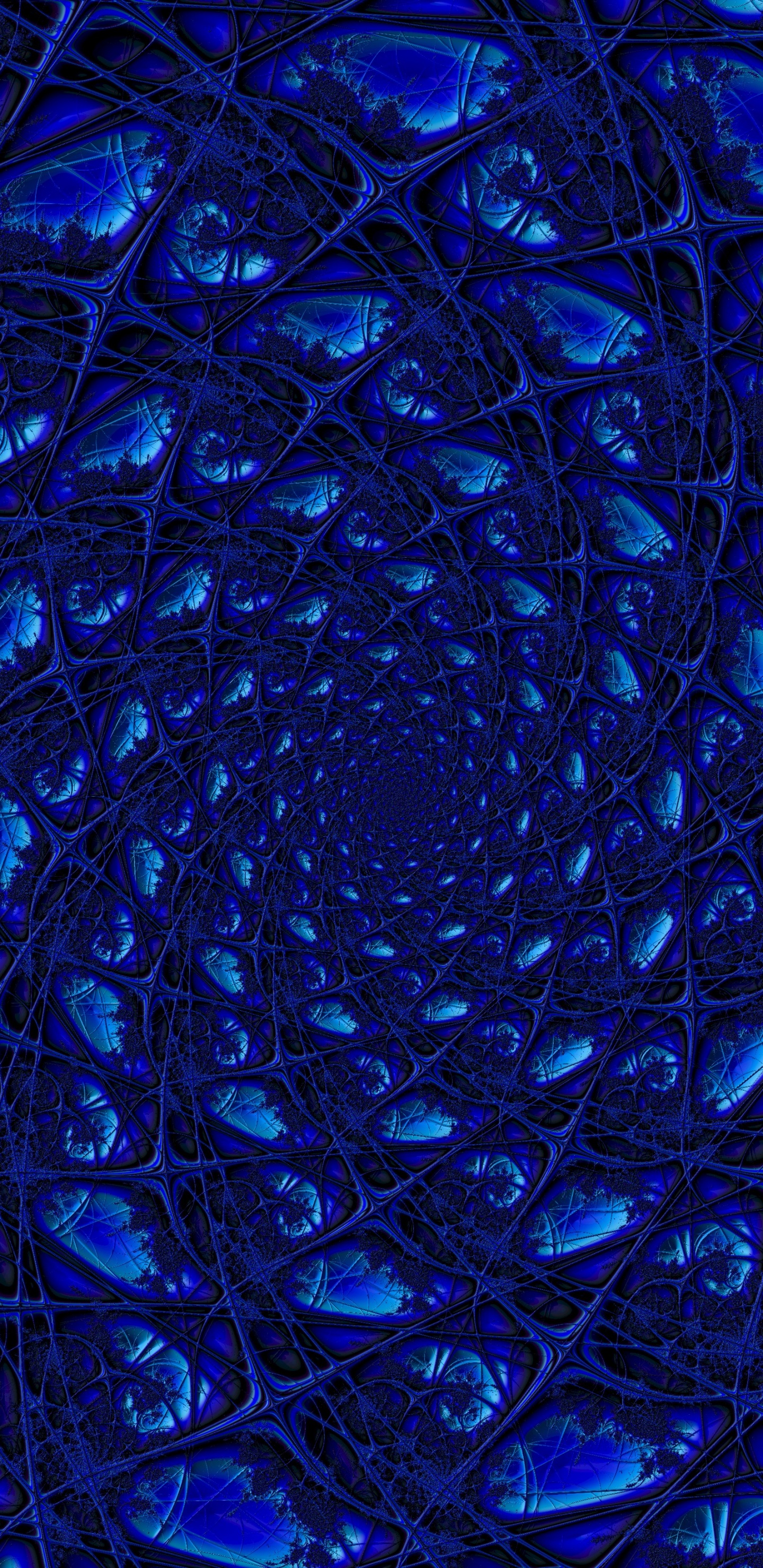 Blaue Und Weiße Abstrakte Malerei. Wallpaper in 1440x2960 Resolution