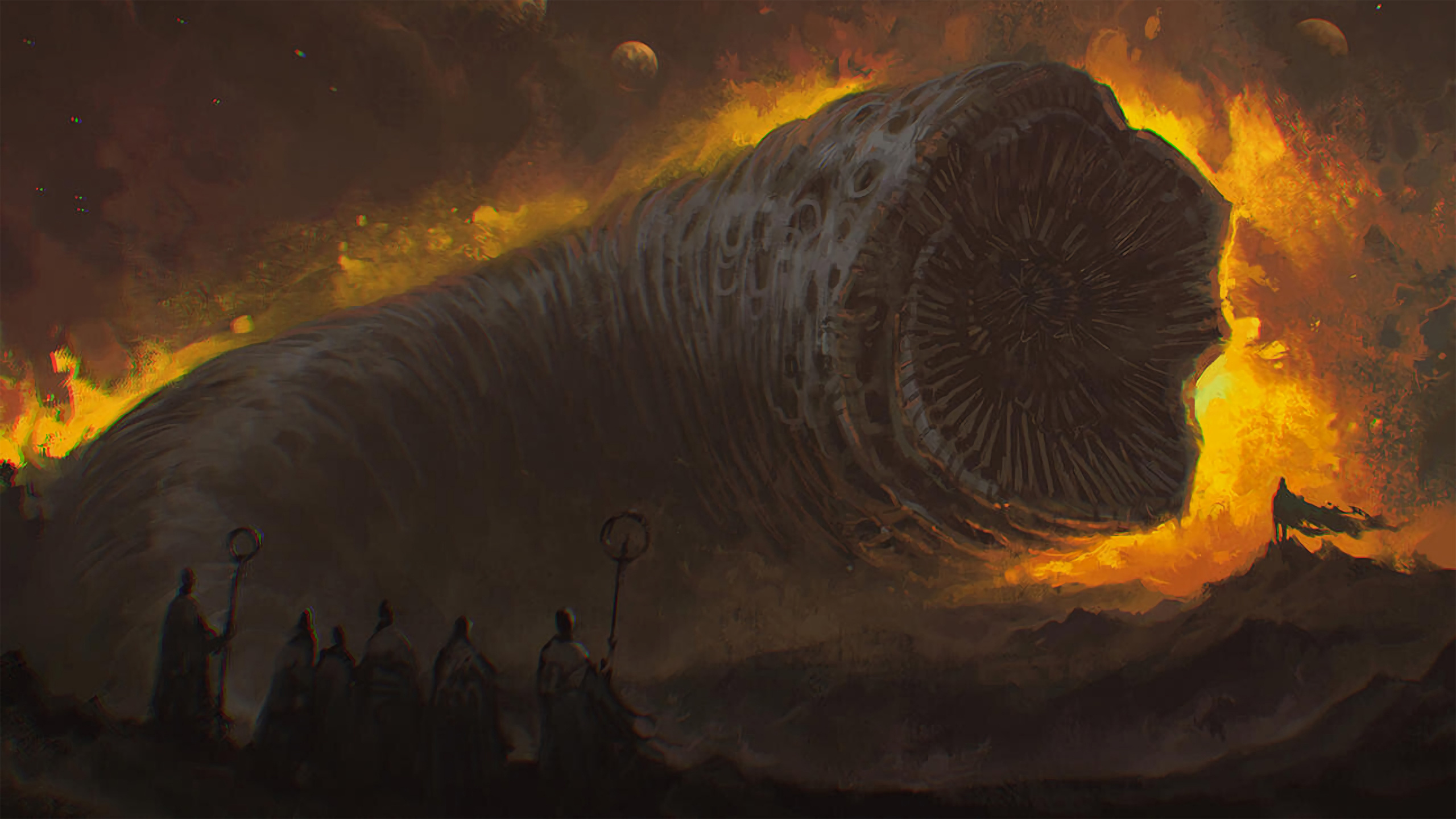 Shai Hulud, 科幻小说, 艺术, 扇子的艺术, 气氛 壁纸 2560x1440 允许