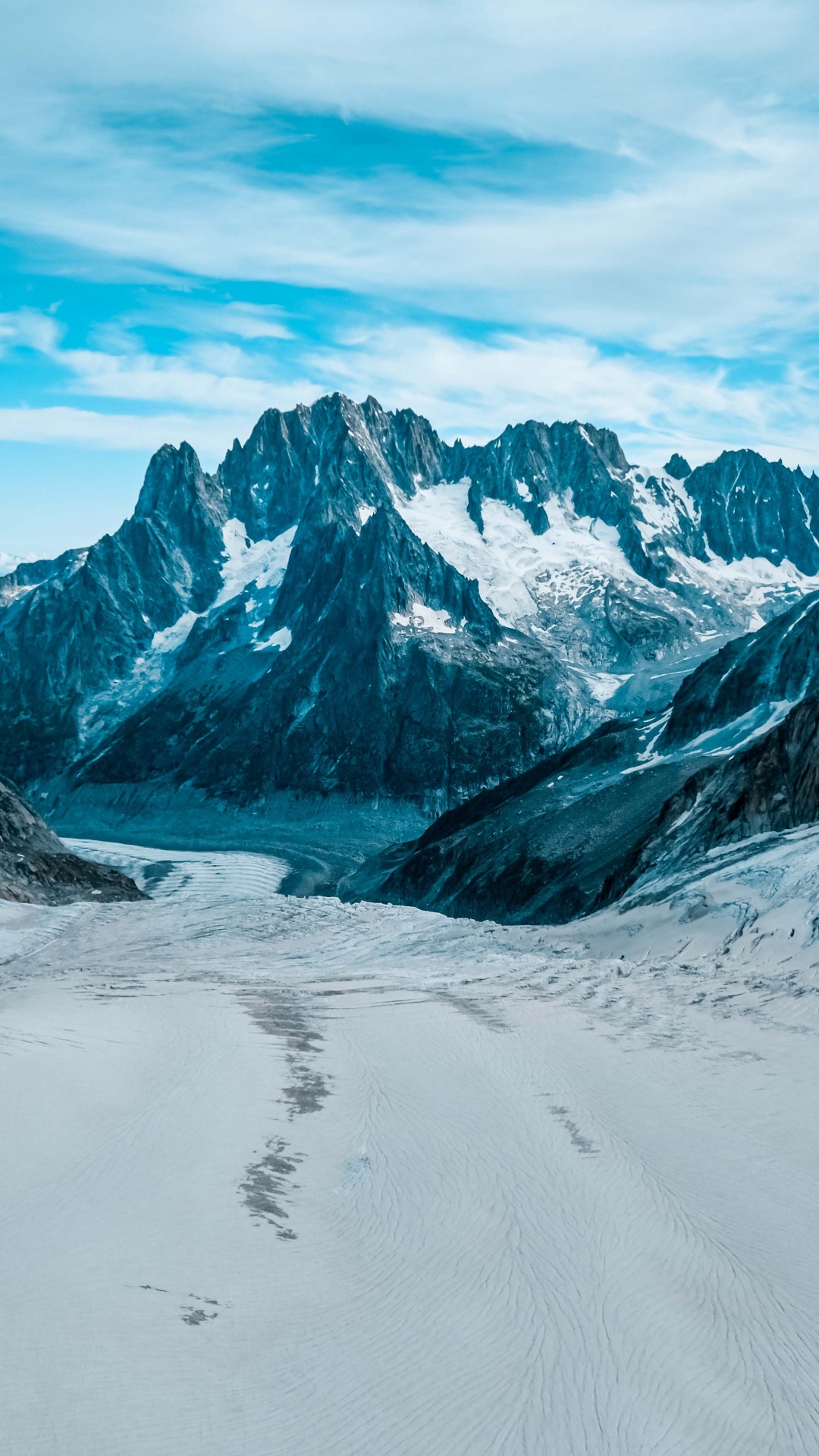 Bergigen Landschaftsformen, Gletscher-landform, Gletscher, Bergkette, Grat. Wallpaper in 1080x1920 Resolution