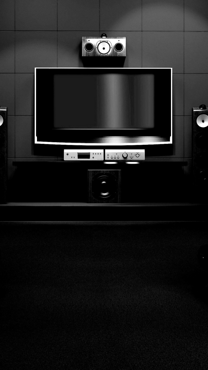 Black and Silver Crt tv on Black Wooden Table. Wallpaper in 720x1280 Resolution