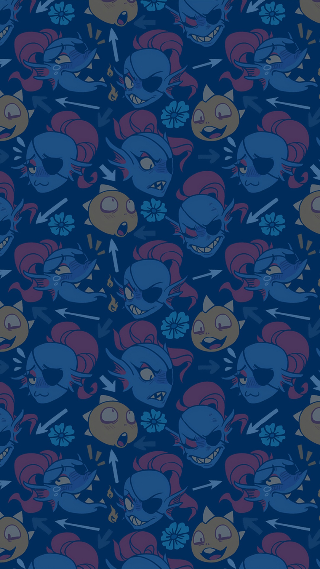 Blau-weißes Florales Textil. Wallpaper in 1080x1920 Resolution