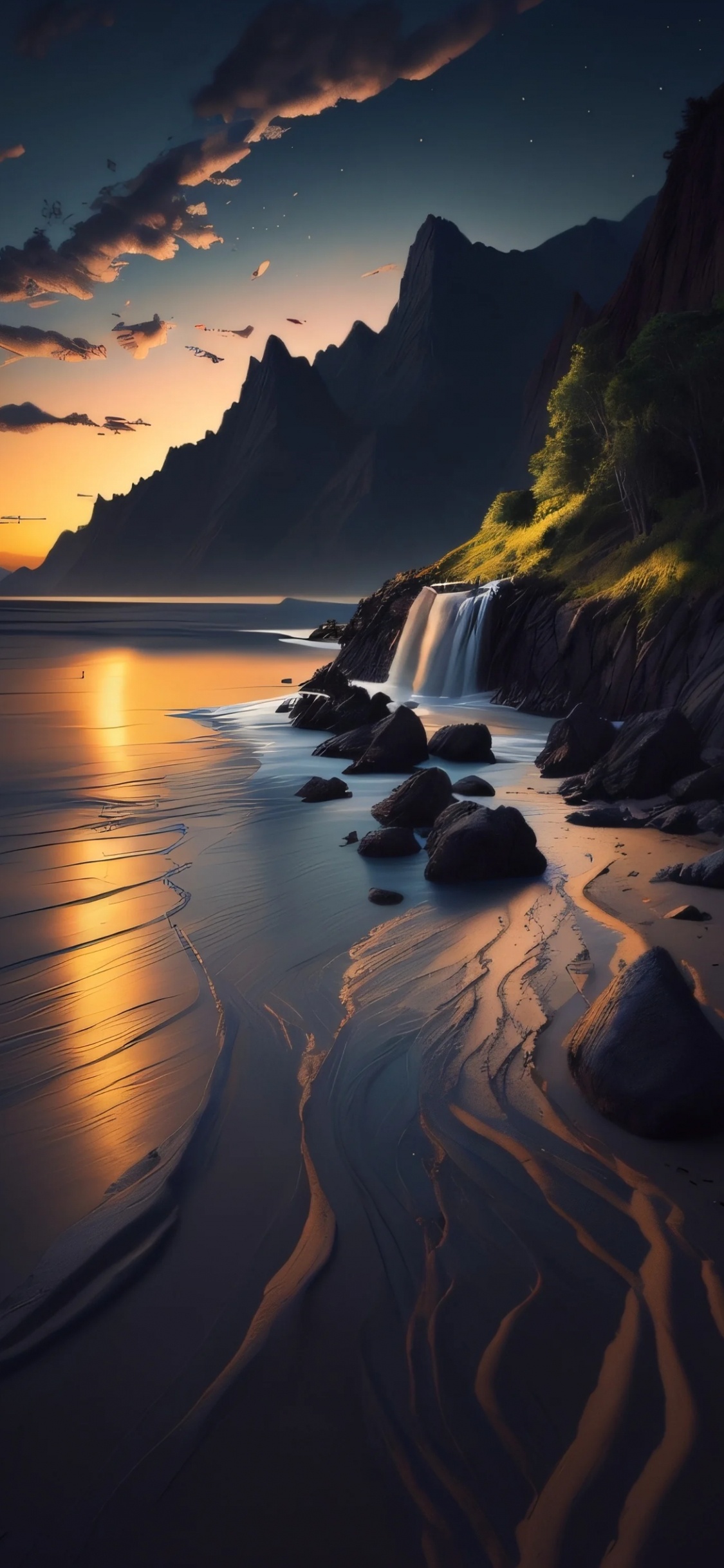 Nature, Eau, Les Ressources en Eau, Paysage Naturel, Afterglow. Wallpaper in 1125x2436 Resolution