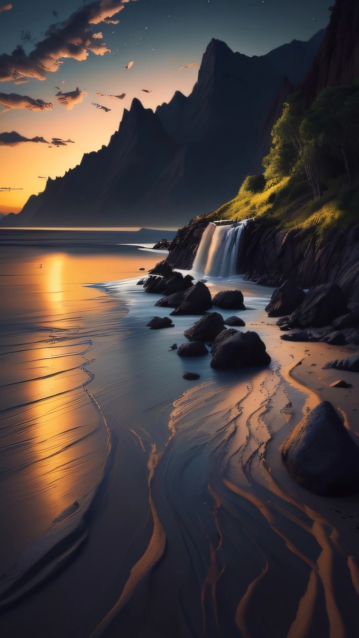 Nature, Eau, Les Ressources en Eau, Paysage Naturel, Afterglow. Wallpaper in 720x1280 Resolution