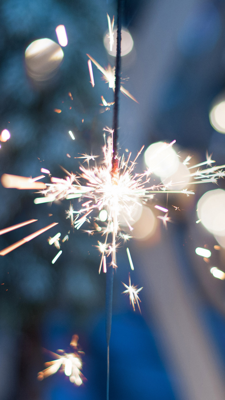 Wunderkerze, Veranstaltung, Neujahr, Branch, Zweig. Wallpaper in 750x1334 Resolution