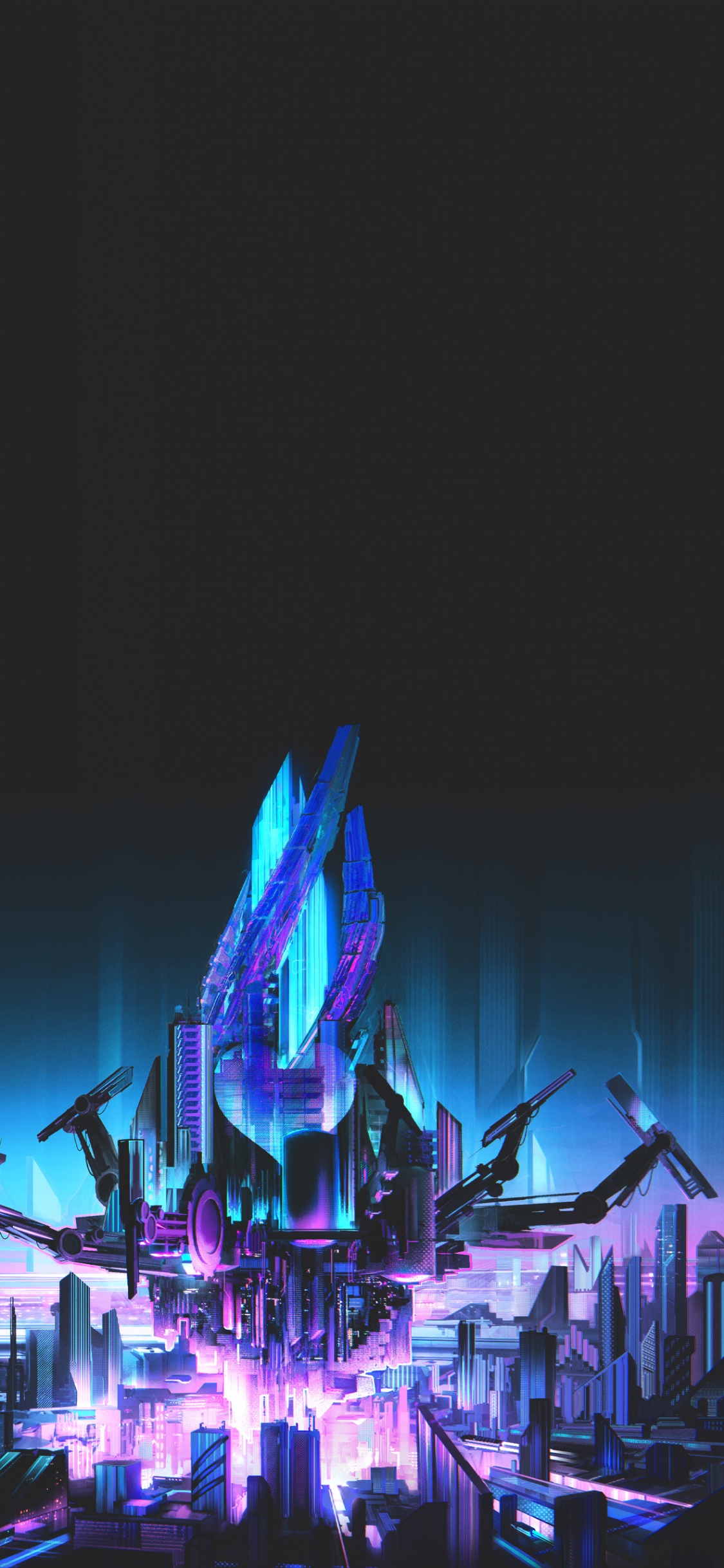 Amoled, Kingdom Heartbeats, Album, Night, Darkness. Wallpaper in 1125x2436 Resolution