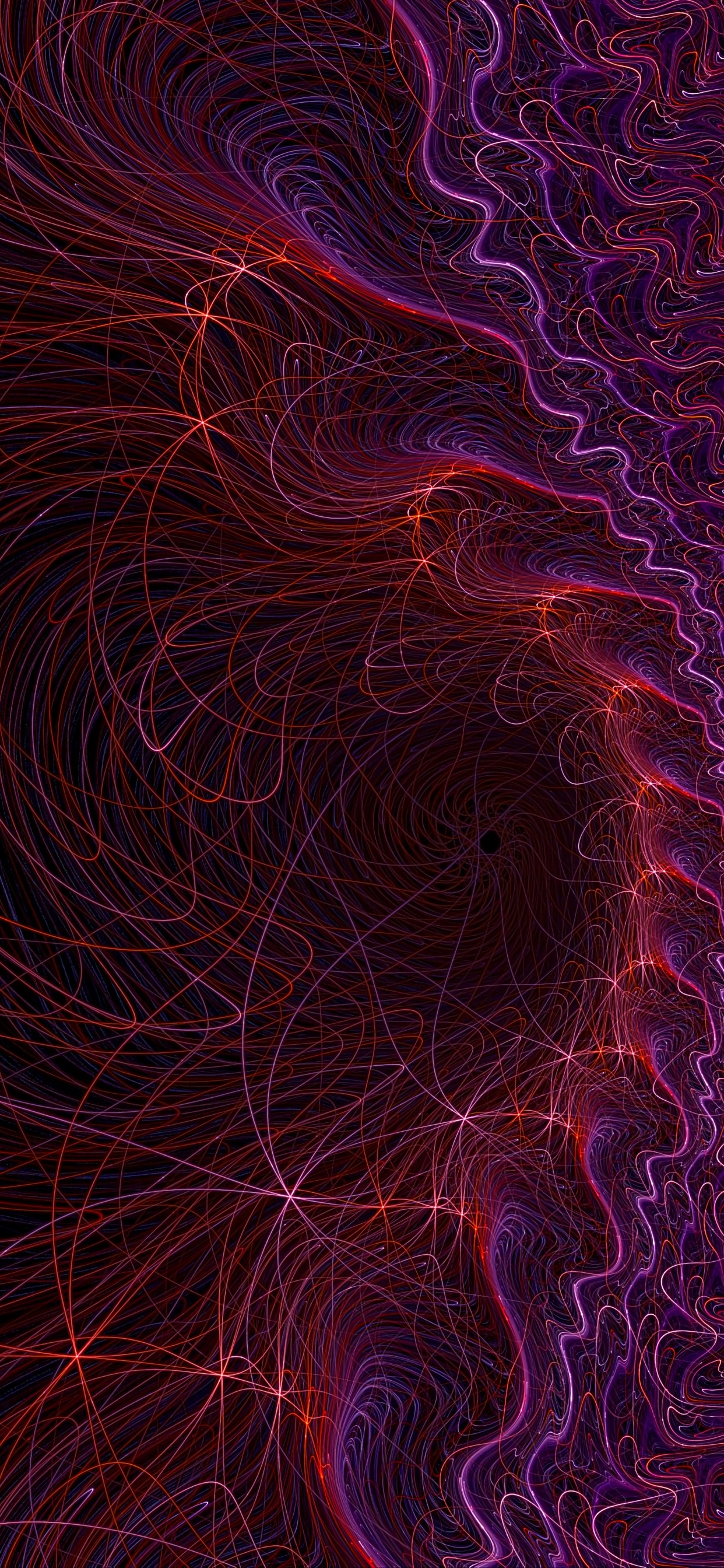 Lumières Rouges et Bleues Sur Fond Noir. Wallpaper in 1242x2688 Resolution