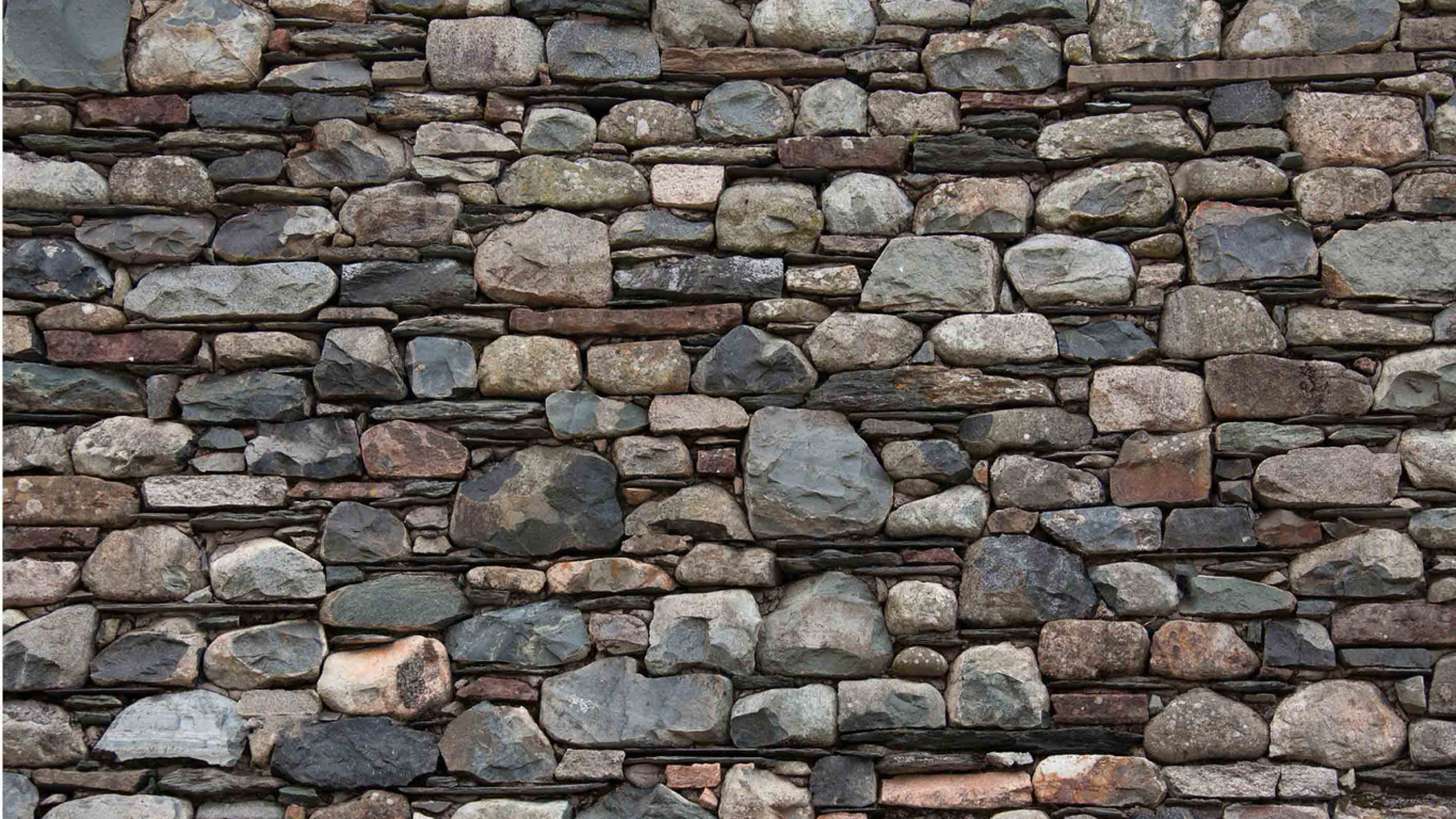 石壁, 砖, 挡土墙, 砌砖, 鹅卵石 壁纸 1366x768 允许