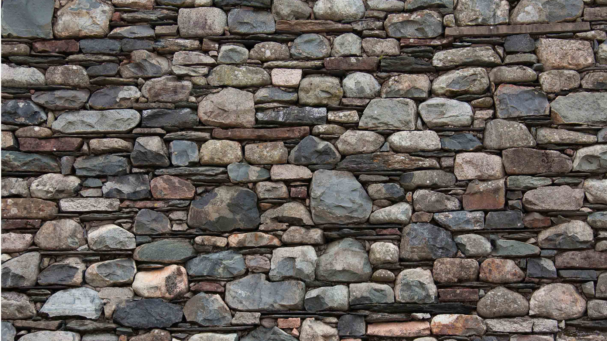 石壁, 砖, 挡土墙, 砌砖, 鹅卵石 壁纸 2560x1440 允许