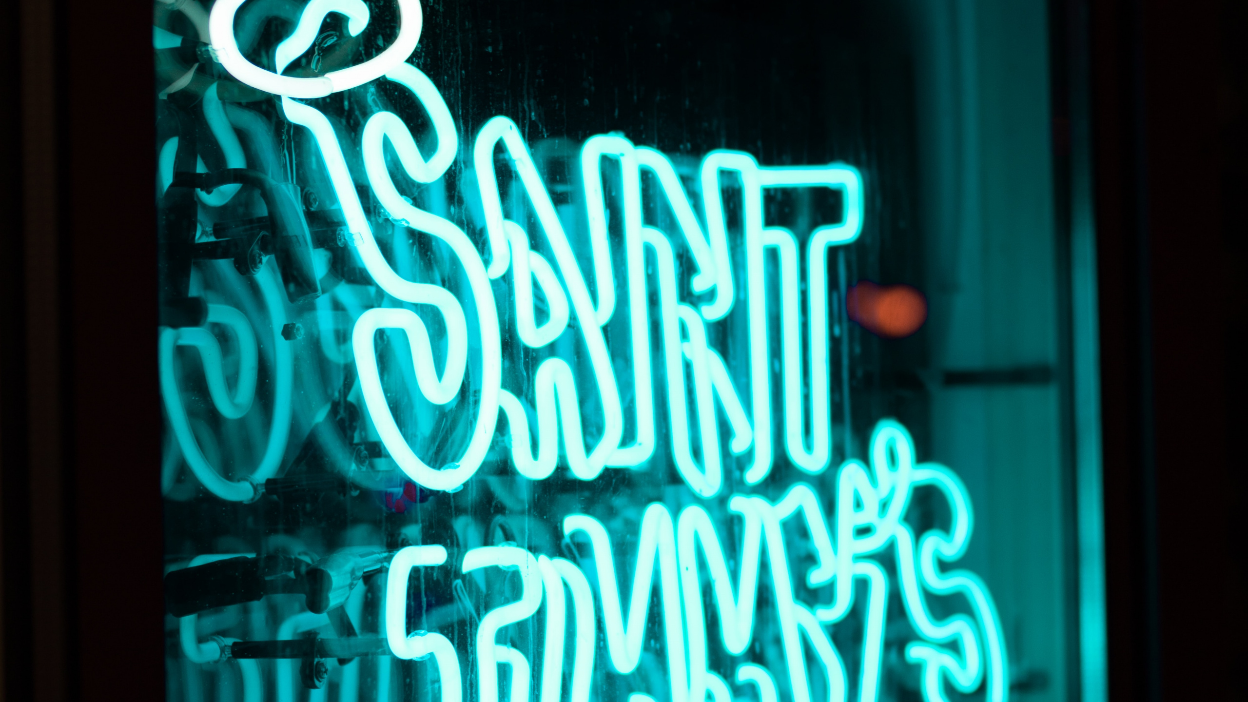 Green and White Happy Birthday Neon Signage. Wallpaper in 2560x1440 Resolution