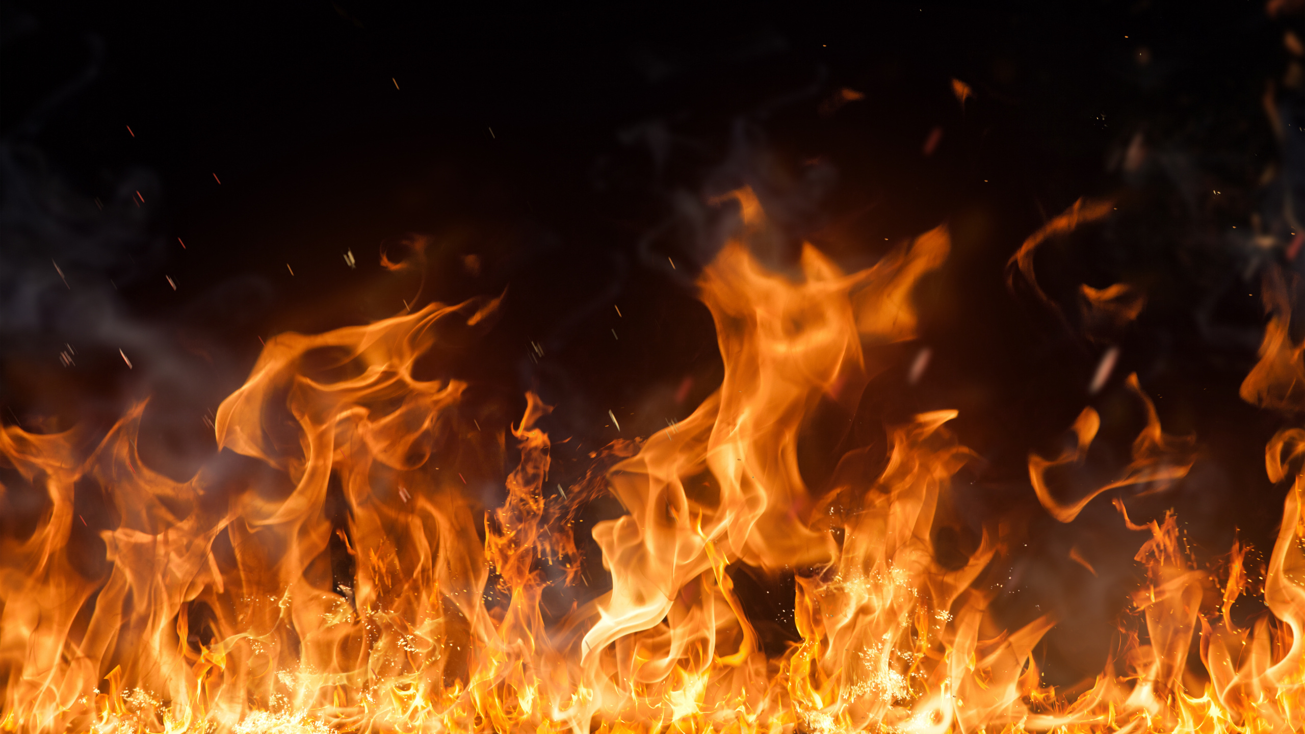 消防员, 火焰, 热, 篝火, 复合材料 壁纸 2560x1440 允许