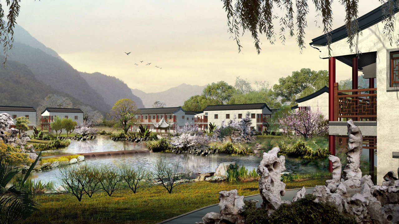 反射, 旅游景点, 工厂, 房地产, 度假村 壁纸 1280x720 允许