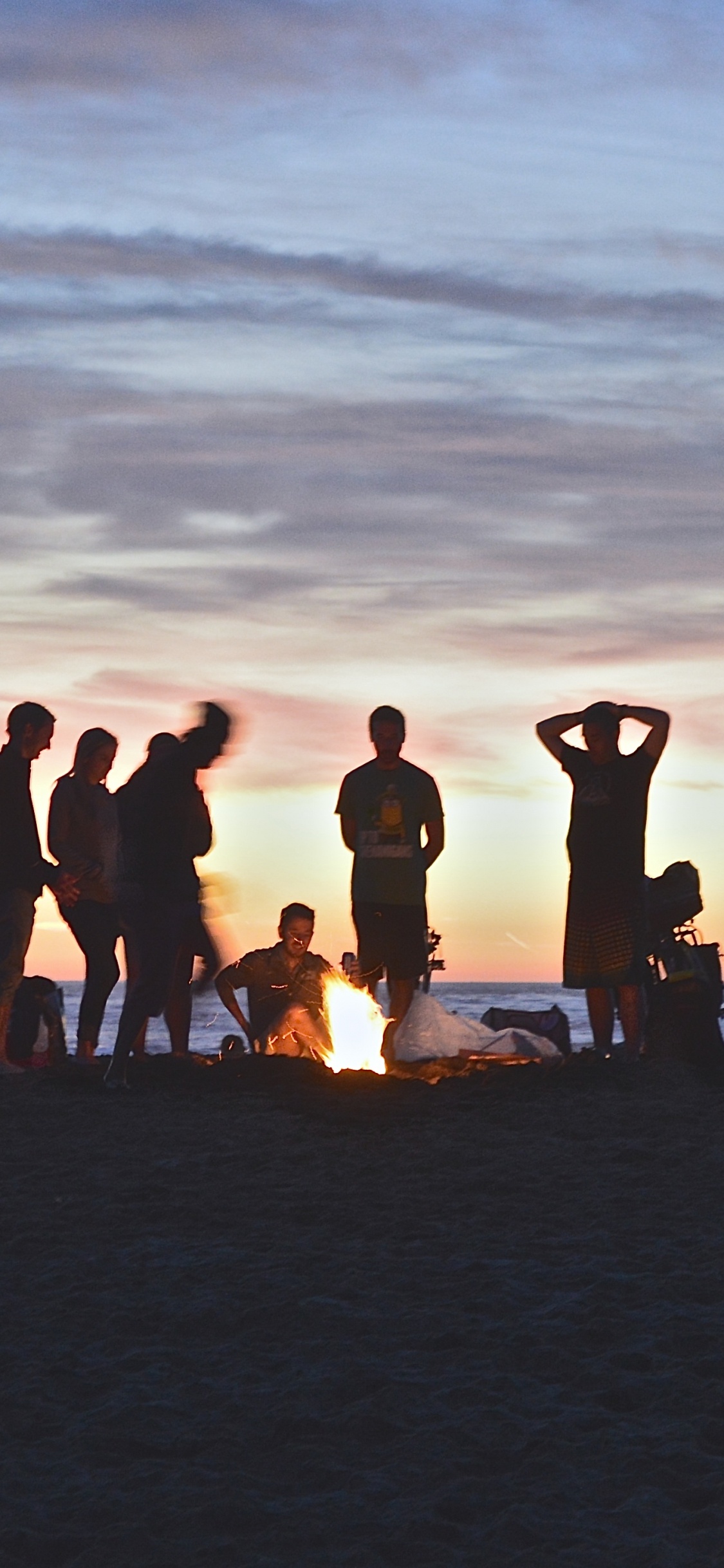 Plage, Mer, Horizon, Amusement, Cadeau. Wallpaper in 1125x2436 Resolution