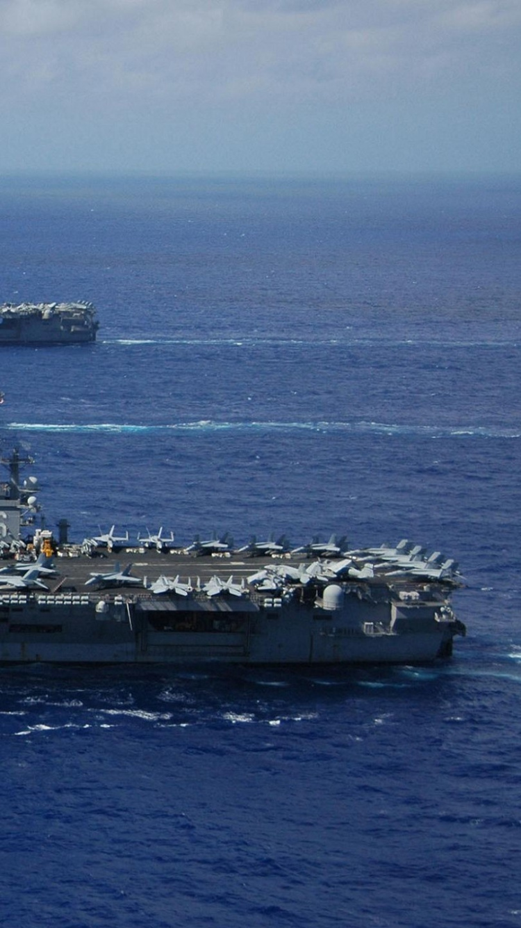 Aircraft Carrier, Ship, Navy, United States Navy, Warship. Wallpaper in 750x1334 Resolution