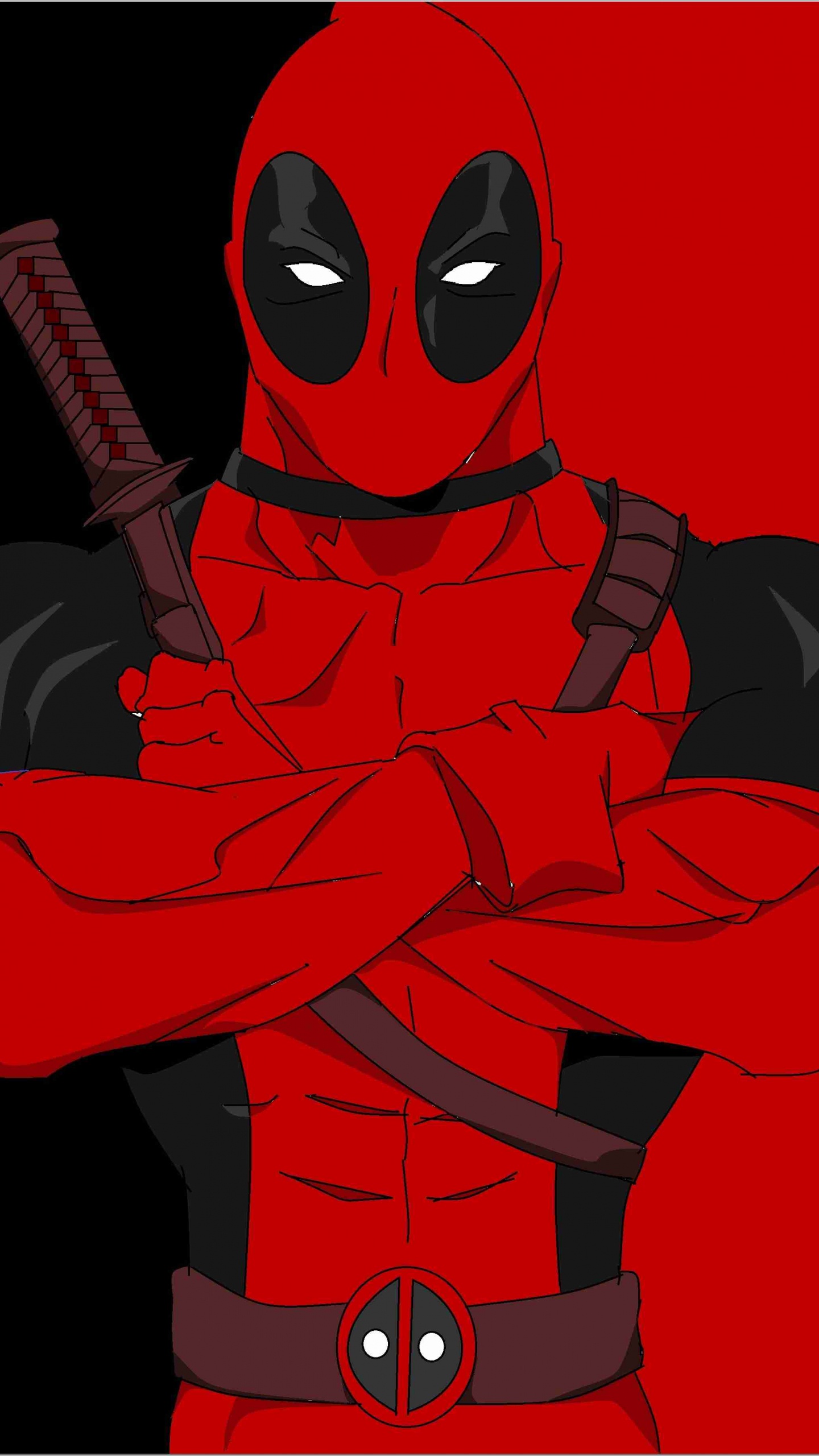 Red and Black Spider Man Illustration. Wallpaper in 1440x2560 Resolution