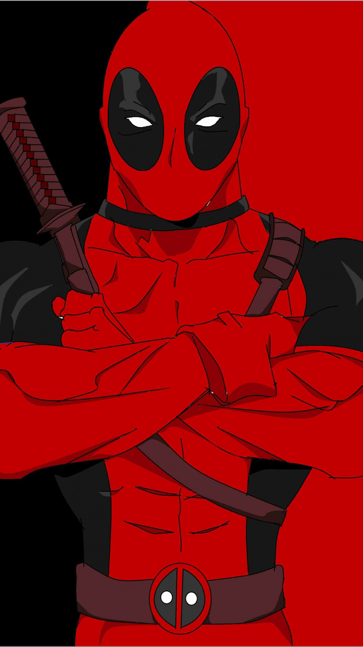 Red and Black Spider Man Illustration. Wallpaper in 750x1334 Resolution