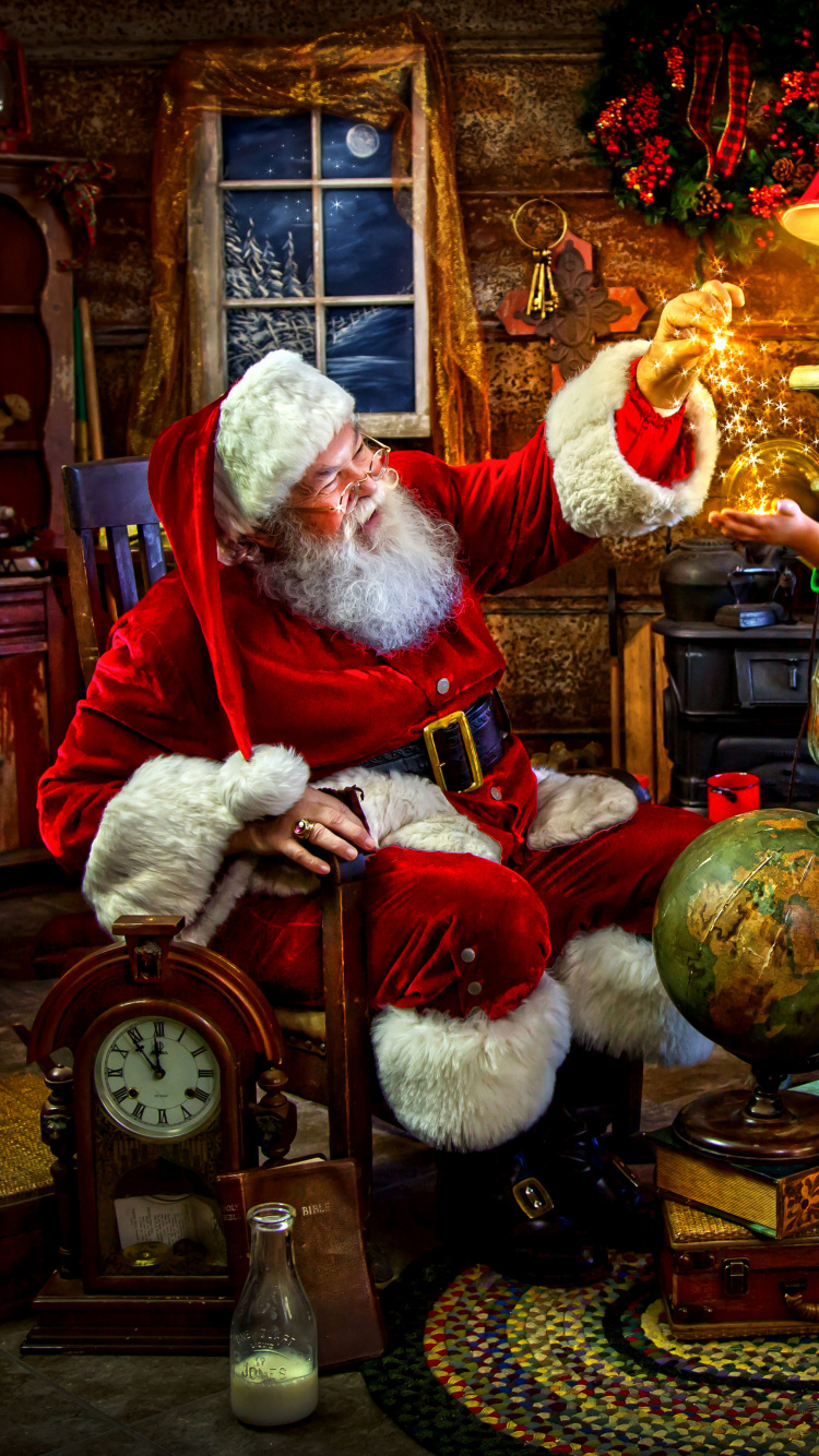 Santa Claus, El Día De Navidad, Navidad, Evento, Tradición. Wallpaper in 750x1334 Resolution