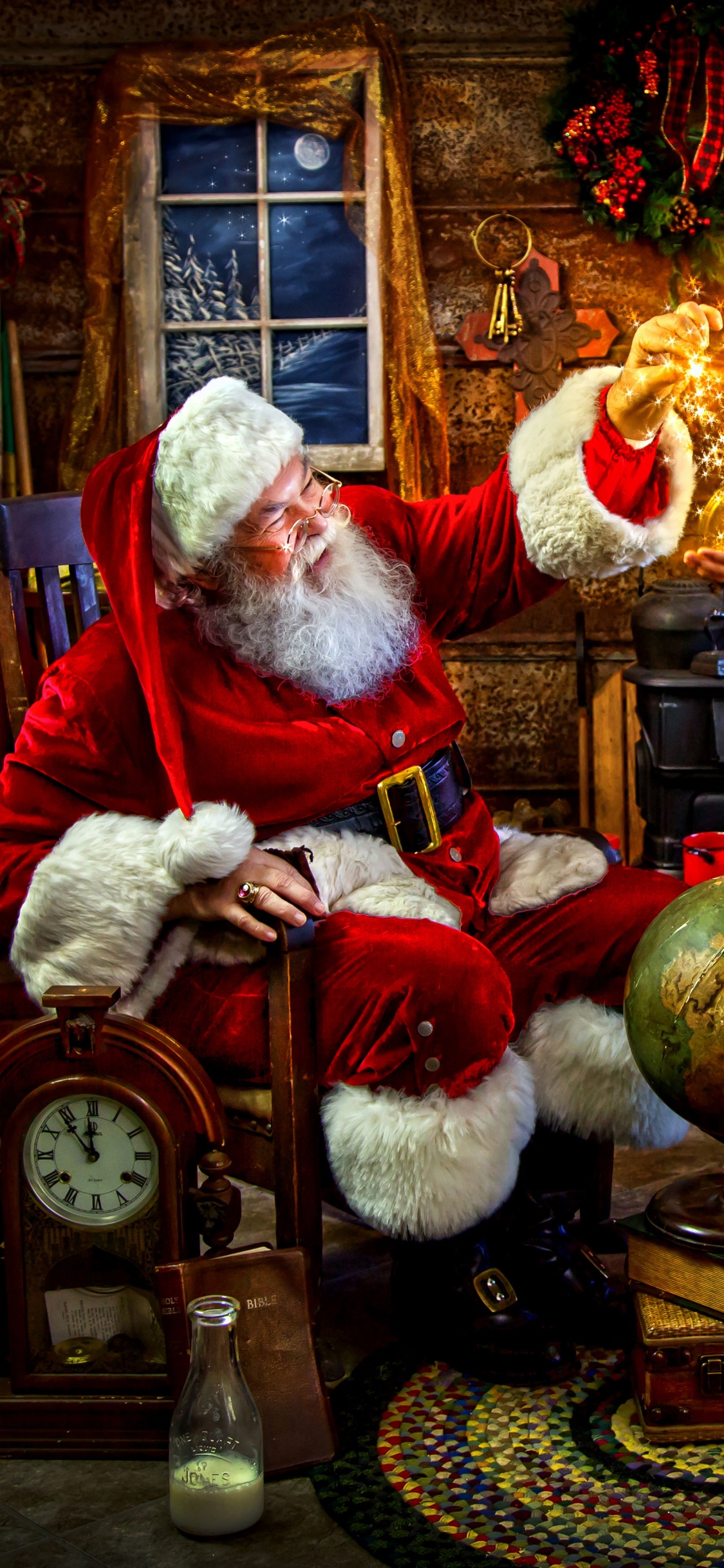 Santa Claus, Le Jour De Noël, Événement, Tradition, Décoration de Noël. Wallpaper in 1125x2436 Resolution