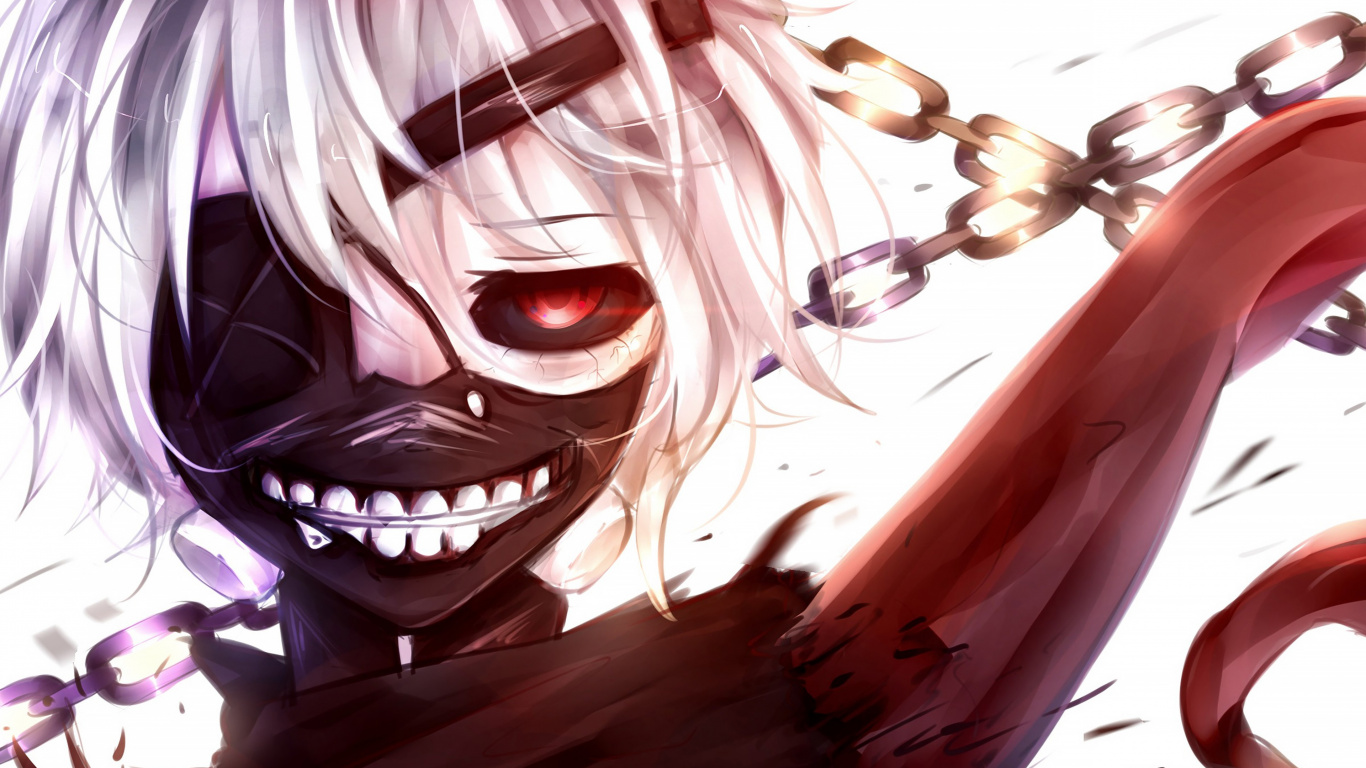 Braunhaariger Männlicher Anime-Charakter. Wallpaper in 1366x768 Resolution