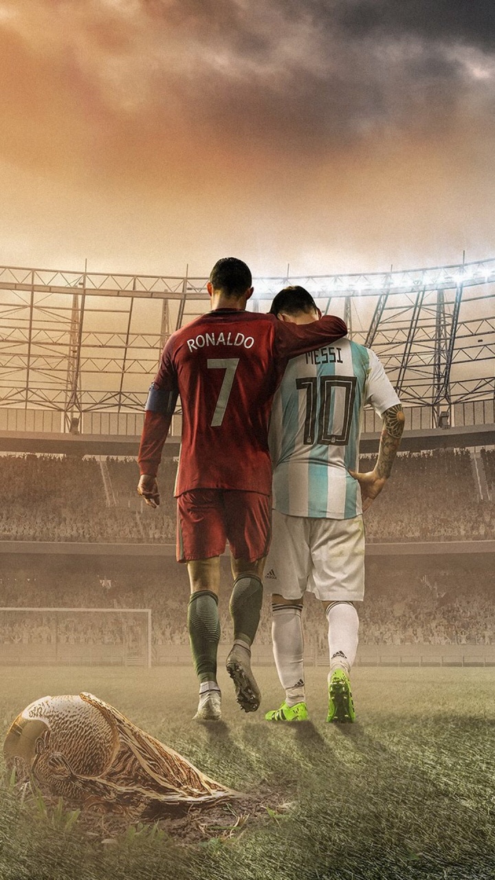 Messi and Ronaldo, Cristiano Ronaldo, Lionel Messi, fc Barcelona, Real Madrid Cf. Wallpaper in 720x1280 Resolution