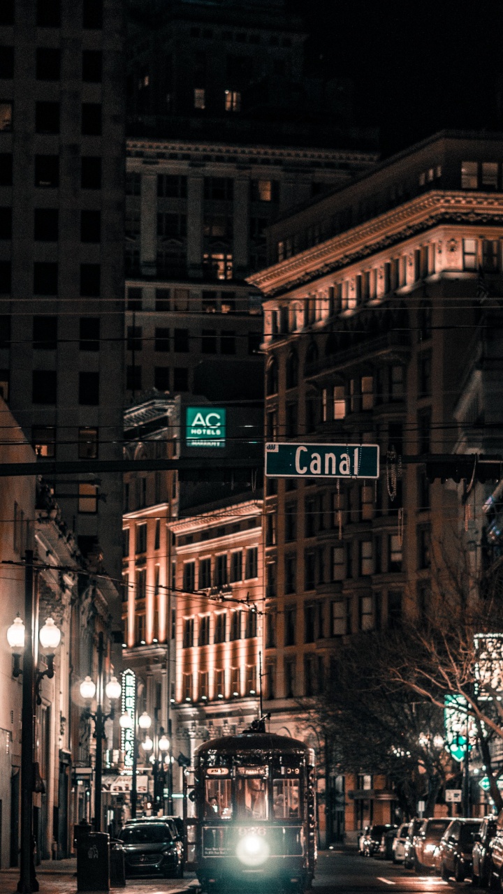 New Orleans, Gebäude, Fenster, Licht, Street Light. Wallpaper in 720x1280 Resolution