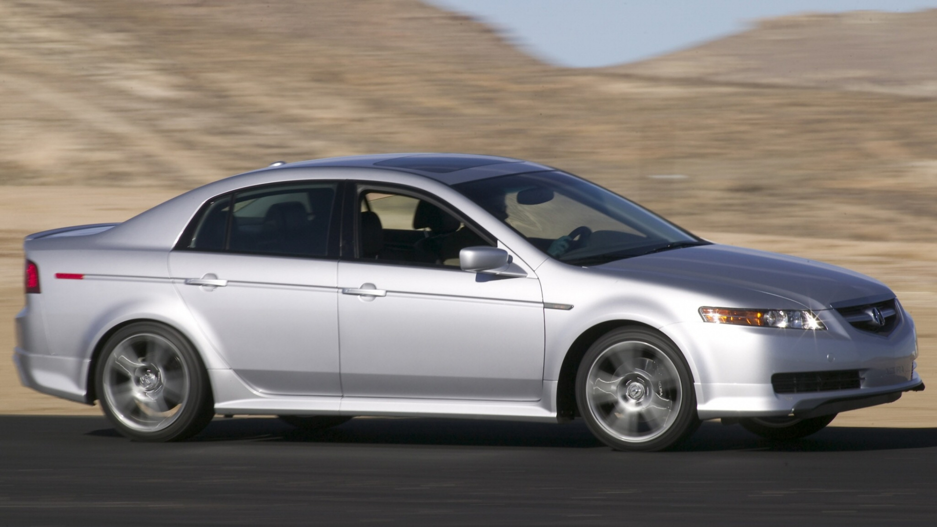 White Mercedes Benz c Class on a Desert. Wallpaper in 1920x1080 Resolution