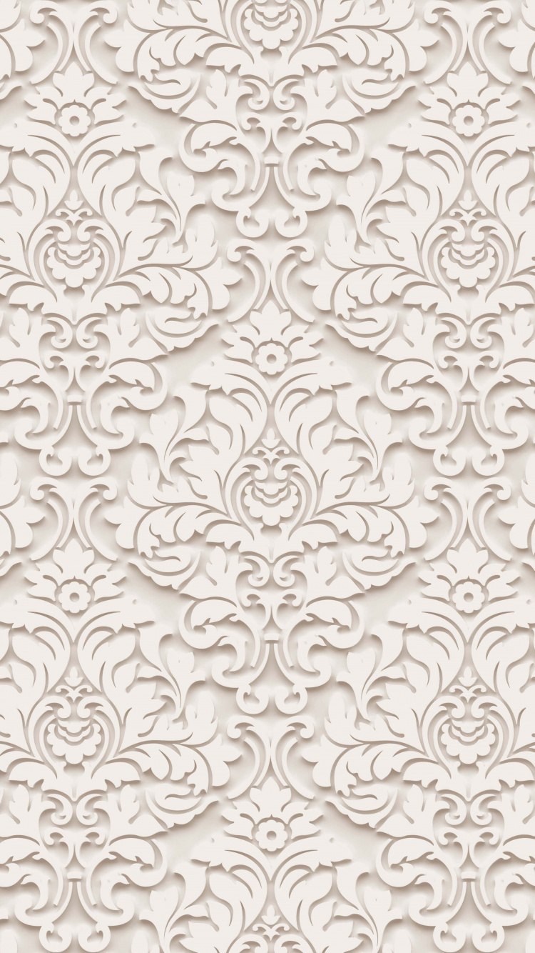 Textile Floral Blanc et Noir. Wallpaper in 750x1334 Resolution