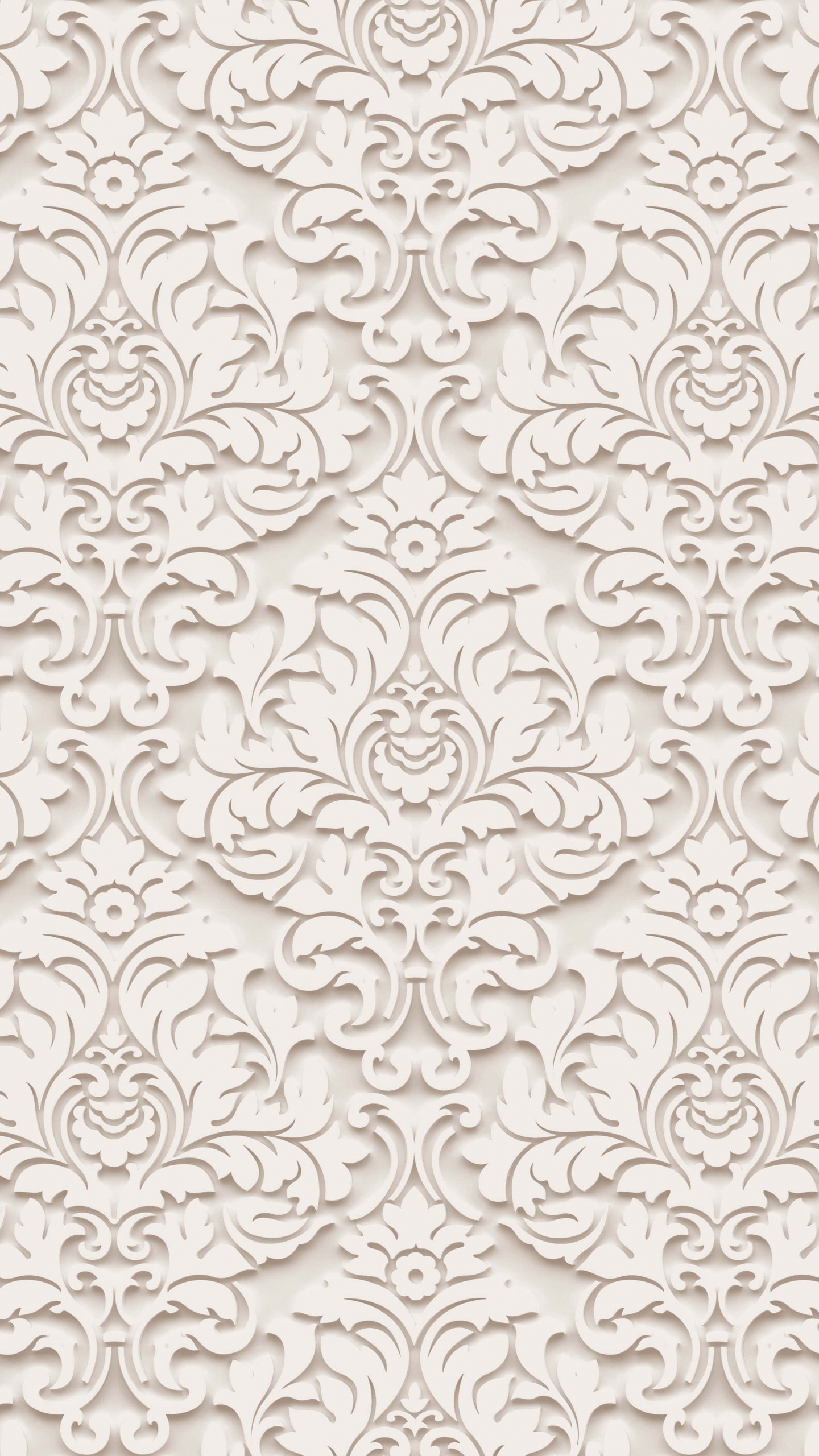 White and Black Floral Textile. Wallpaper in 1440x2560 Resolution