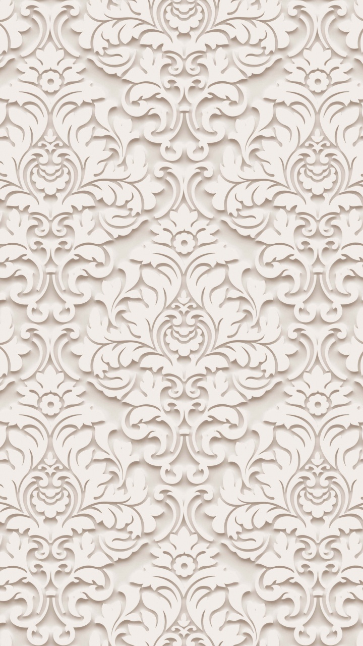 Weißes Und Schwarzes Florales Textil. Wallpaper in 720x1280 Resolution