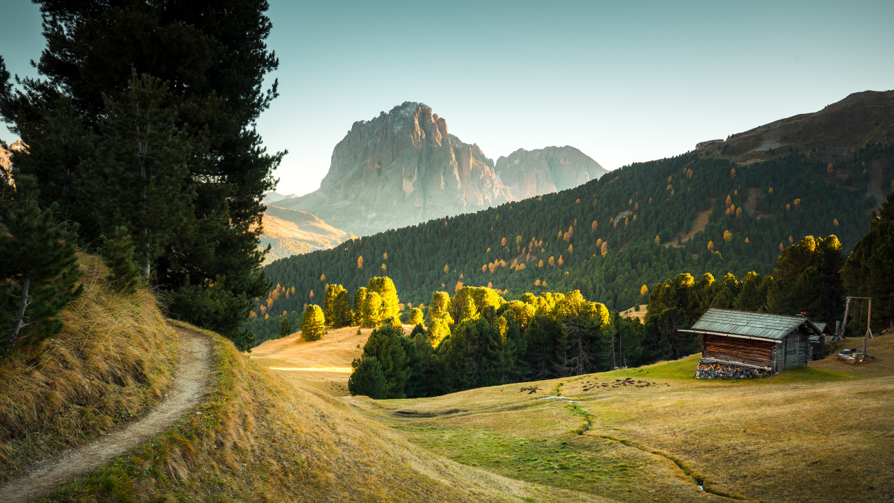 Bergstation Europa, Dolomiten, Hill, Bergstation, Natur. Wallpaper in 1280x720 Resolution