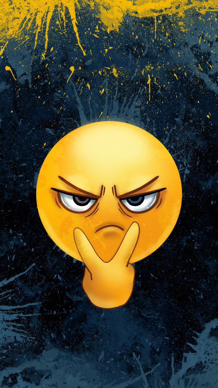 dp Pour WhatsApp, Jaune, Orange, Émoticône, Cartoon. Wallpaper in 750x1334 Resolution