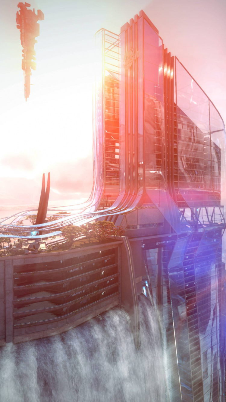 Killzone Shadow Fall, Stadtgebiet, Metropole, Stadtlandschaften, Wolkenkratzer. Wallpaper in 750x1334 Resolution