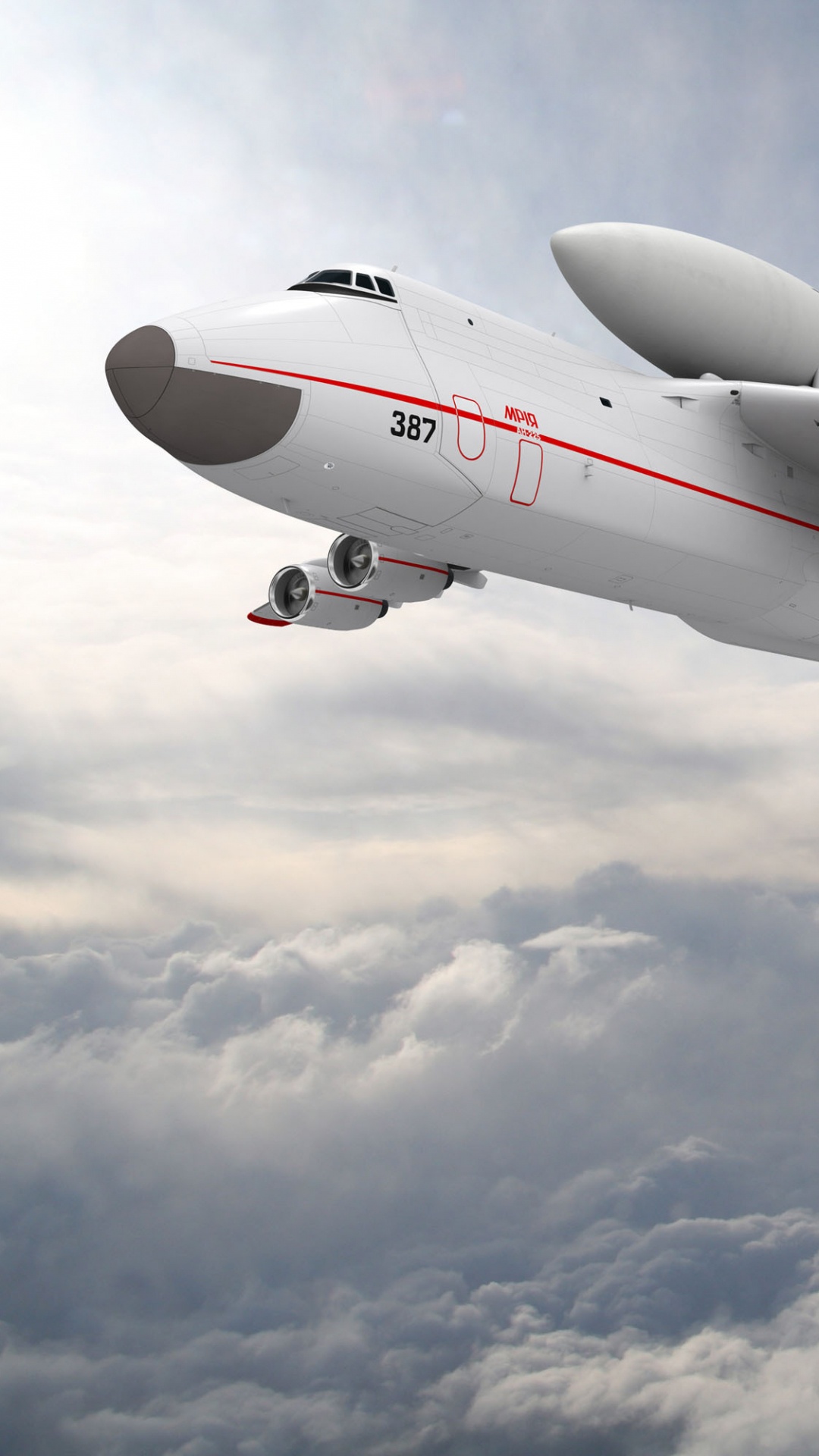 White and Red Airplane Under White Clouds and Blue Sky During Daytime. Wallpaper in 1080x1920 Resolution