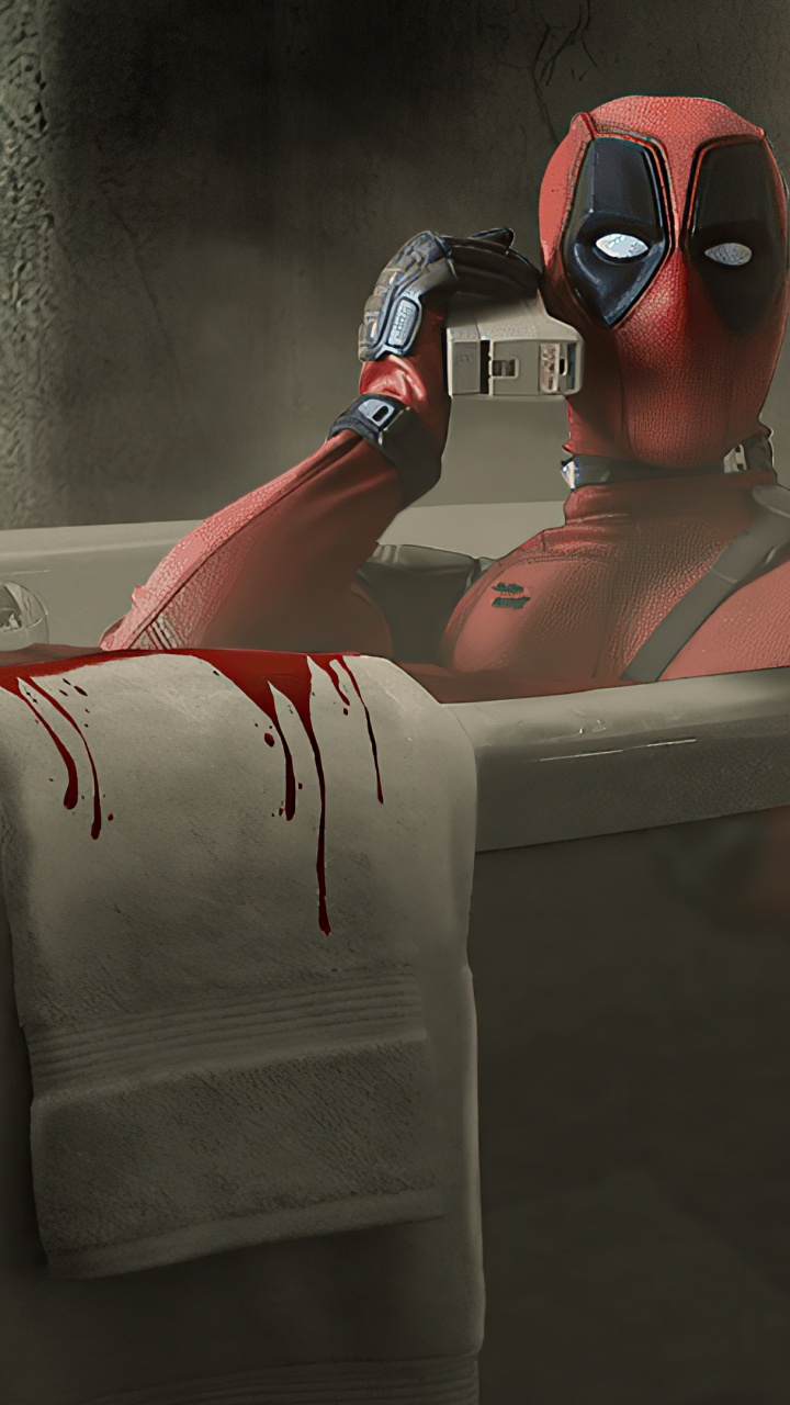 Deadpool, Carmine, Poitrine, Costume, Jeu Pc. Wallpaper in 720x1280 Resolution