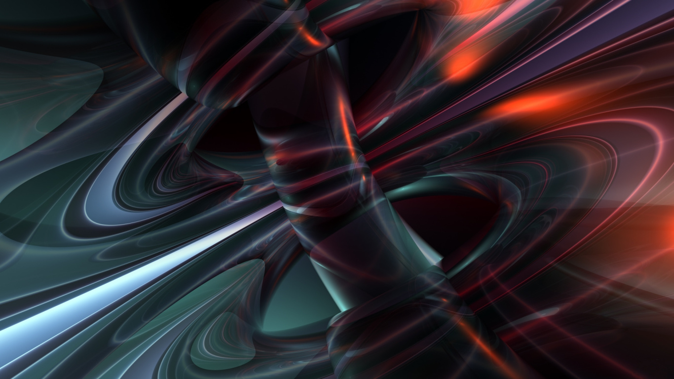 Peinture Abstraite Bleue et Blanche. Wallpaper in 1366x768 Resolution