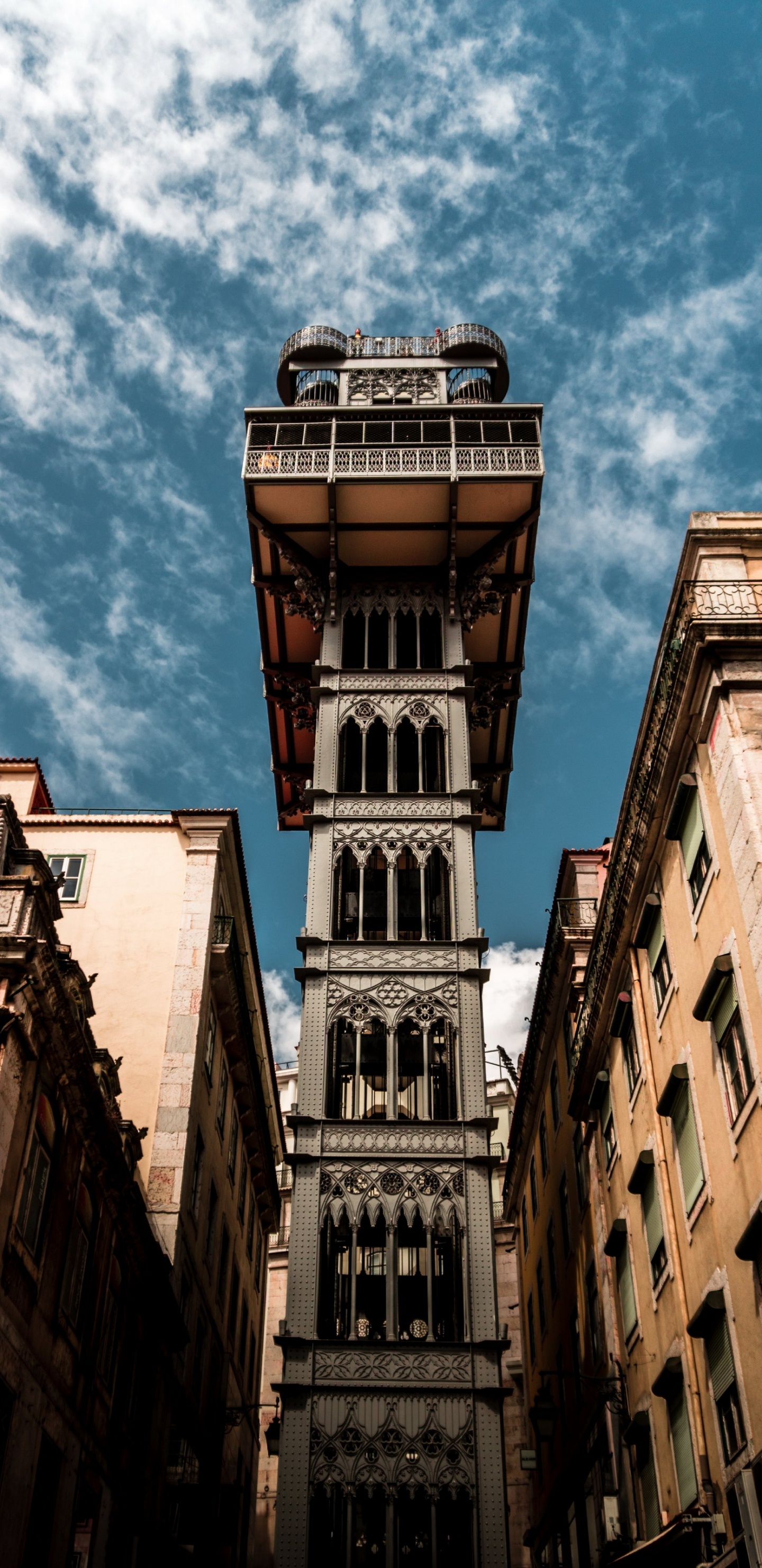 Smy 里斯本, 窗口, 的房子, 塔块, 对称 壁纸 1440x2960 允许