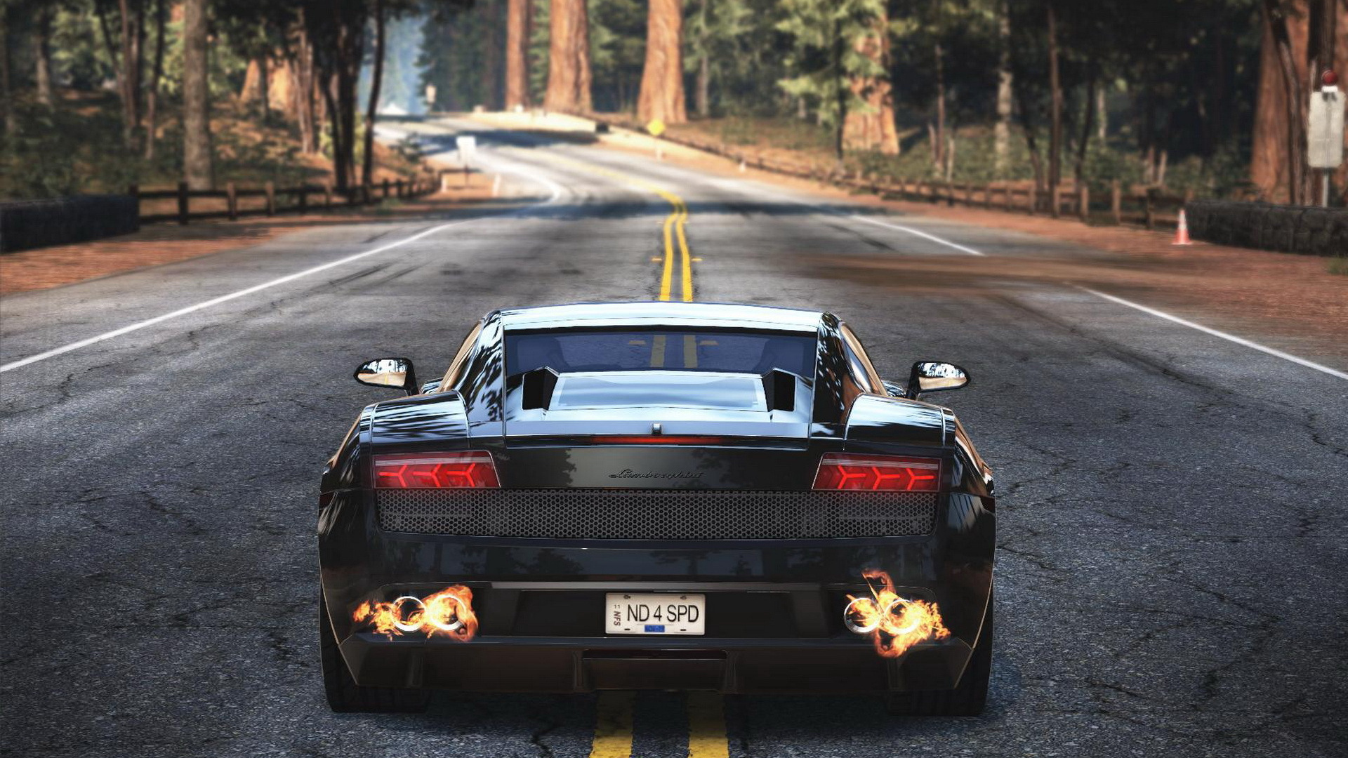 Chevrolet Camaro Noire Sur Route Pendant la Journée. Wallpaper in 1920x1080 Resolution