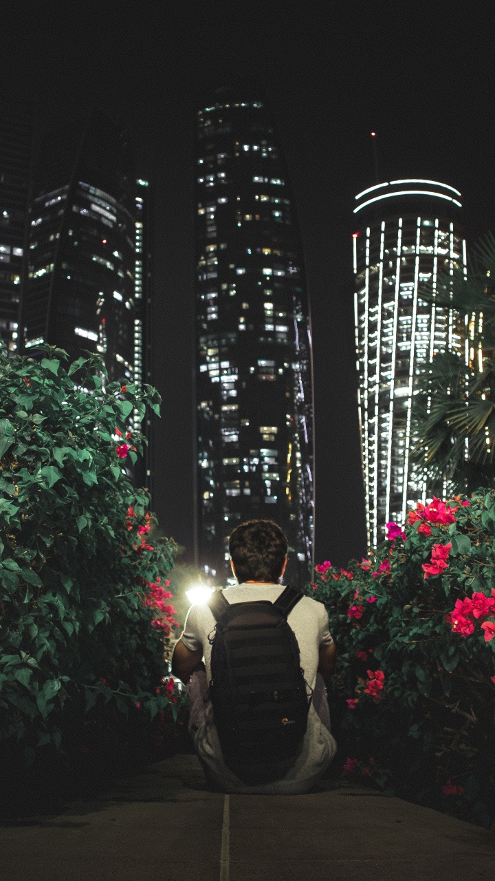 建筑, 午夜, 风景照, 光, 路灯 壁纸 720x1280 允许