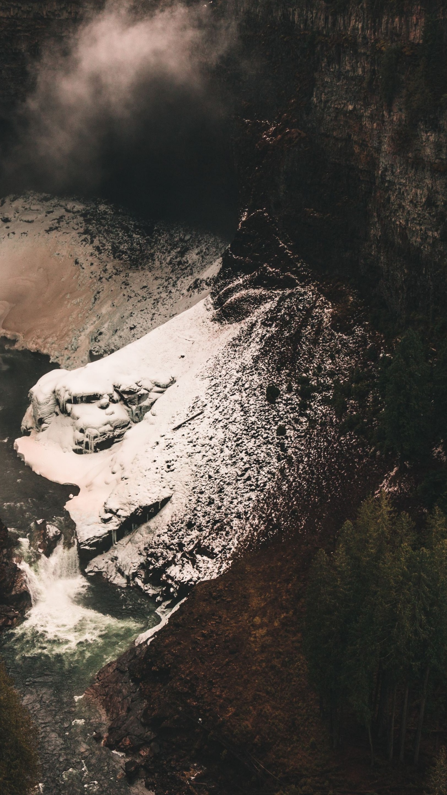 William Soans, Agua, Madera, Paisaje Natural, Cascada. Wallpaper in 1440x2560 Resolution