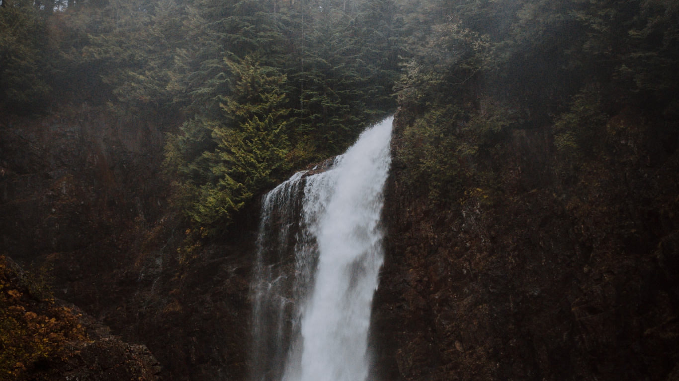 Gewässer, Wasserfall, Wasserressourcen, Natur, Wasser. Wallpaper in 1366x768 Resolution